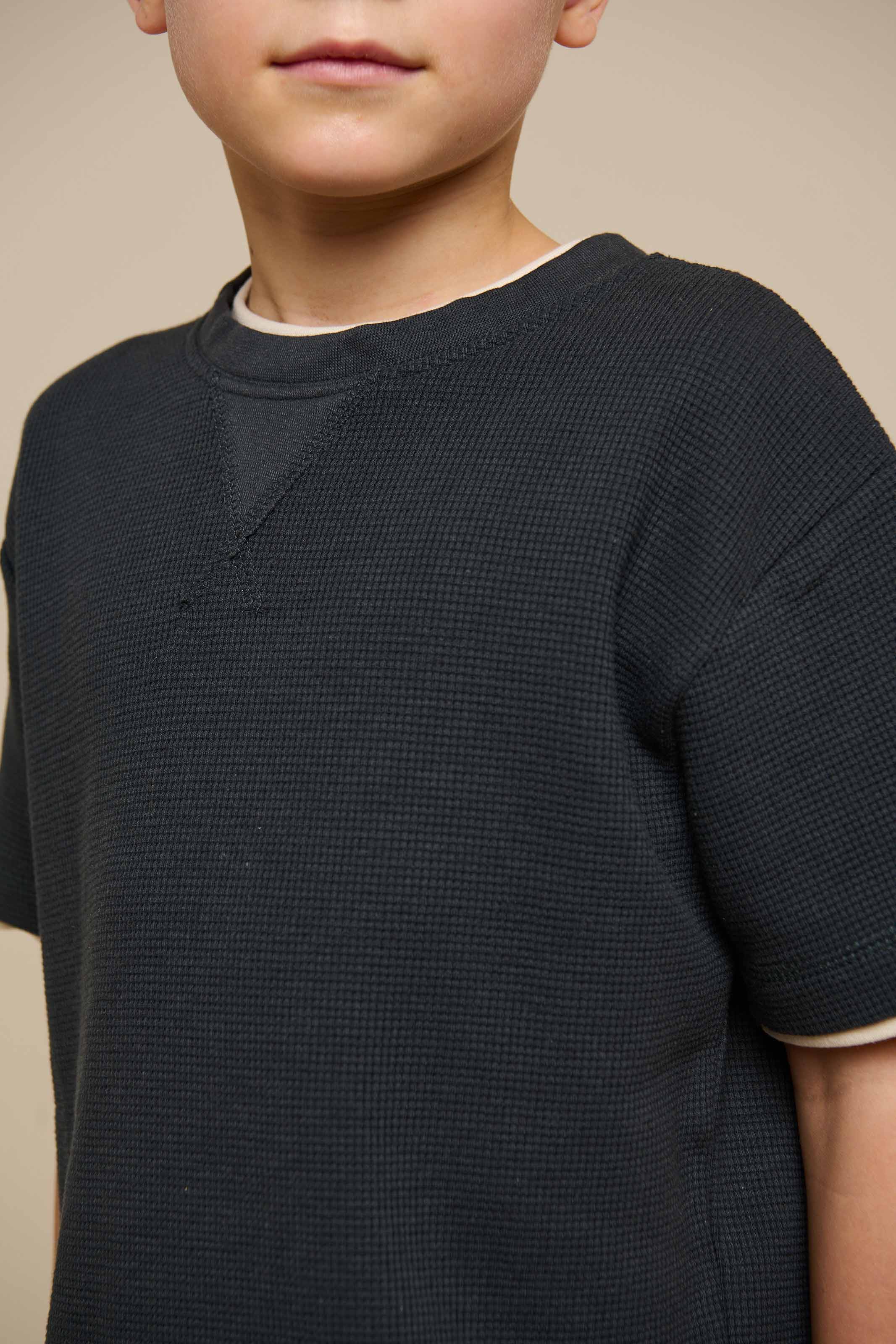 Texturiertes T-Shirt - Tween - Forest Green | 100714 Malthe