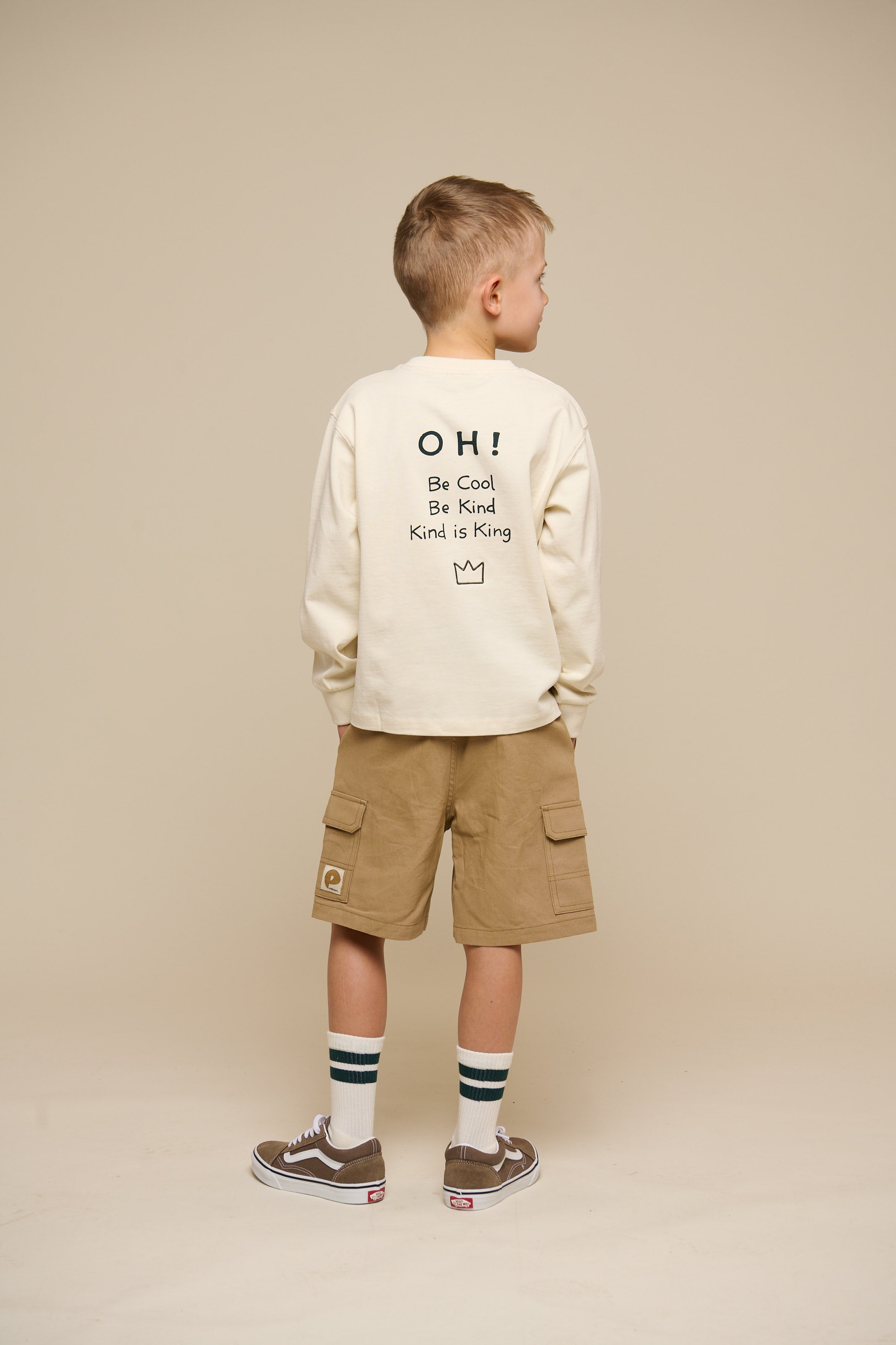 Übergroßes Heavyweight Langarm-T-Shirt - Tween - Off White | 100853 August