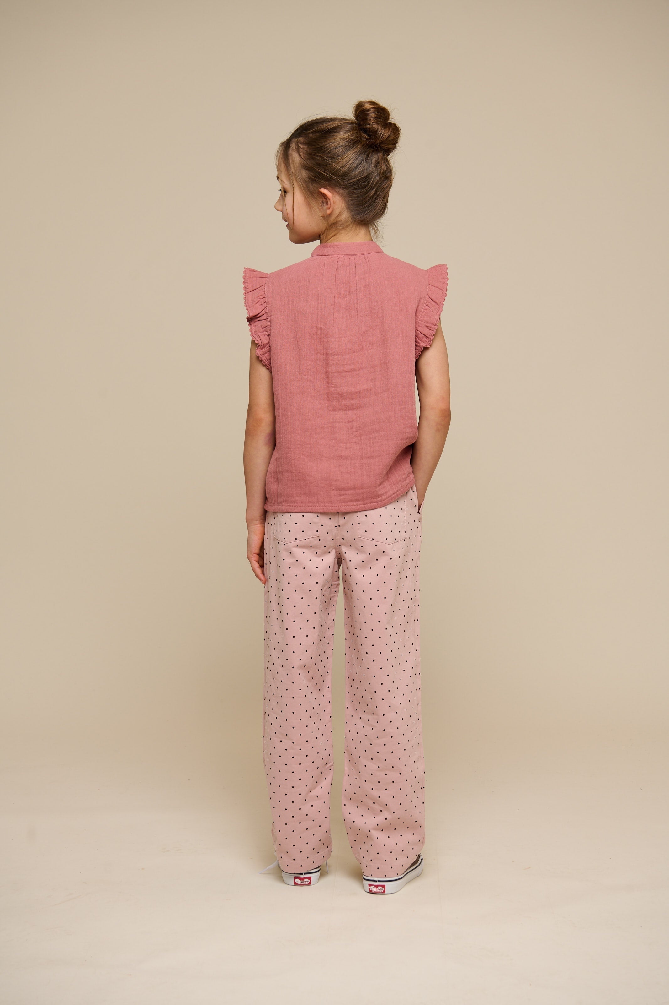 Ärmelloses Top aus Gaze - Tween - Old Rose | 100933 Jasmine