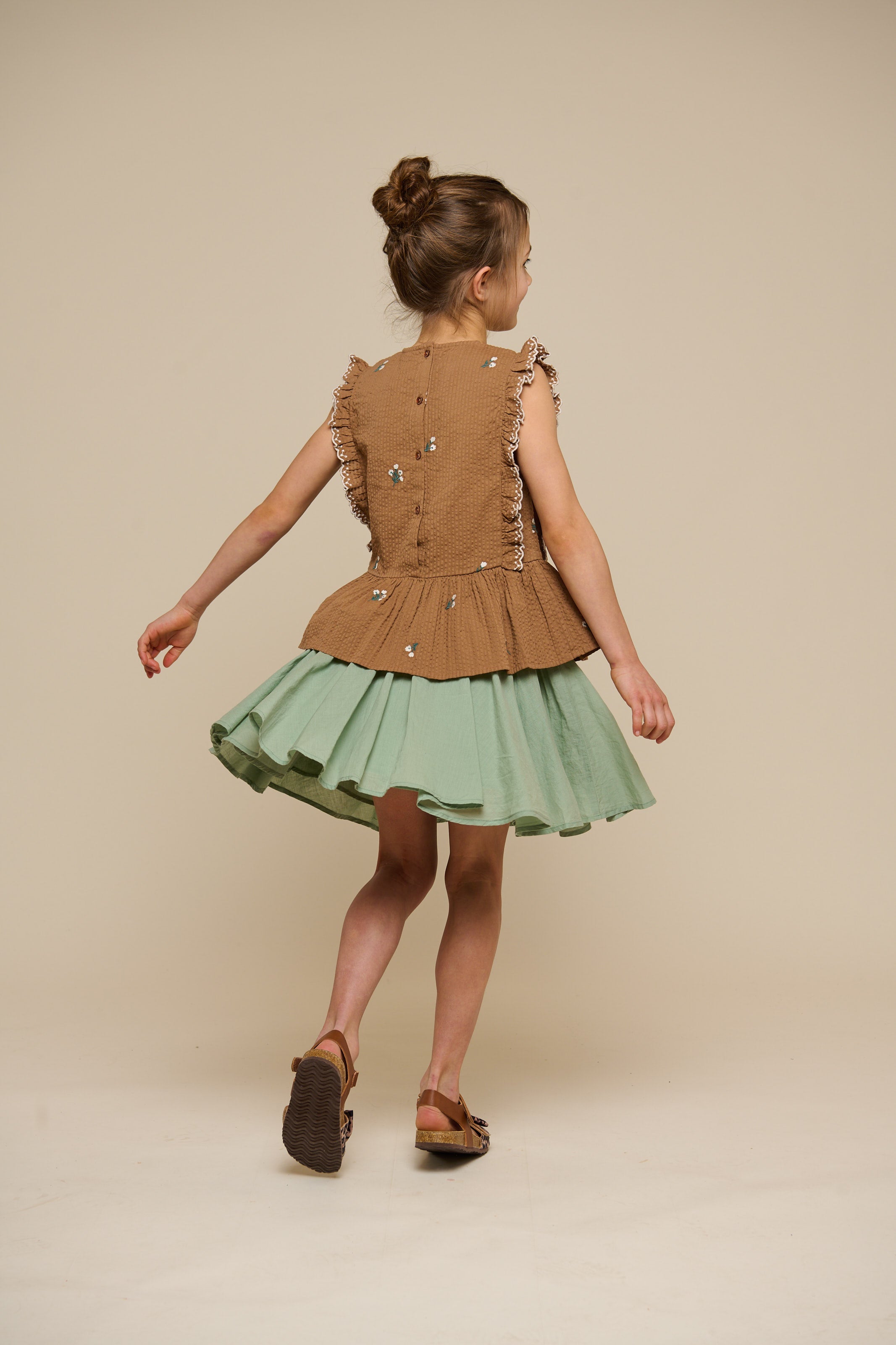 Besticktes Seersucker-Top - Tween - Coconut | 100983 Nora