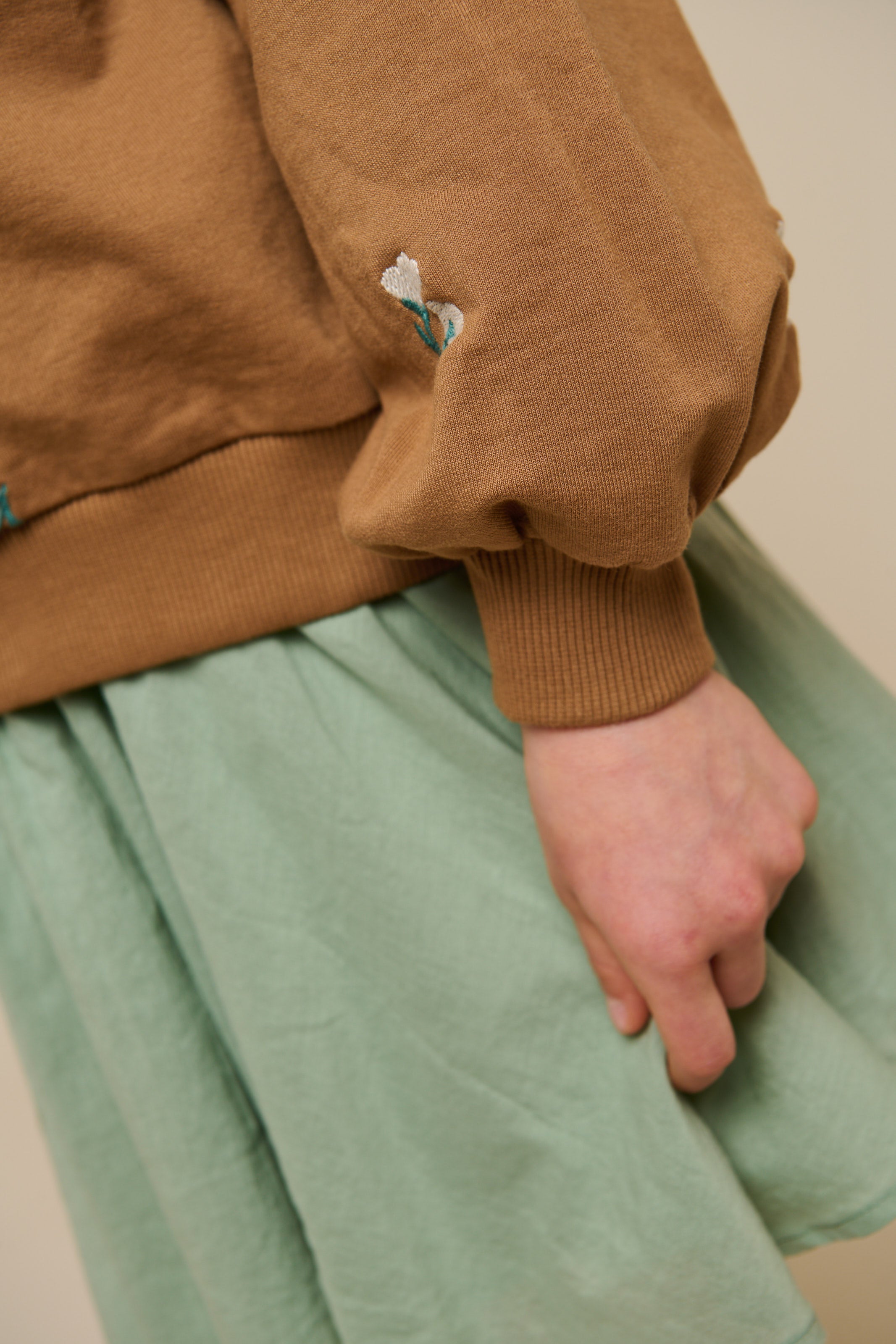 Besticktes Crewneck Sweatshirt - Tween - Coconut | 101214 Kimber