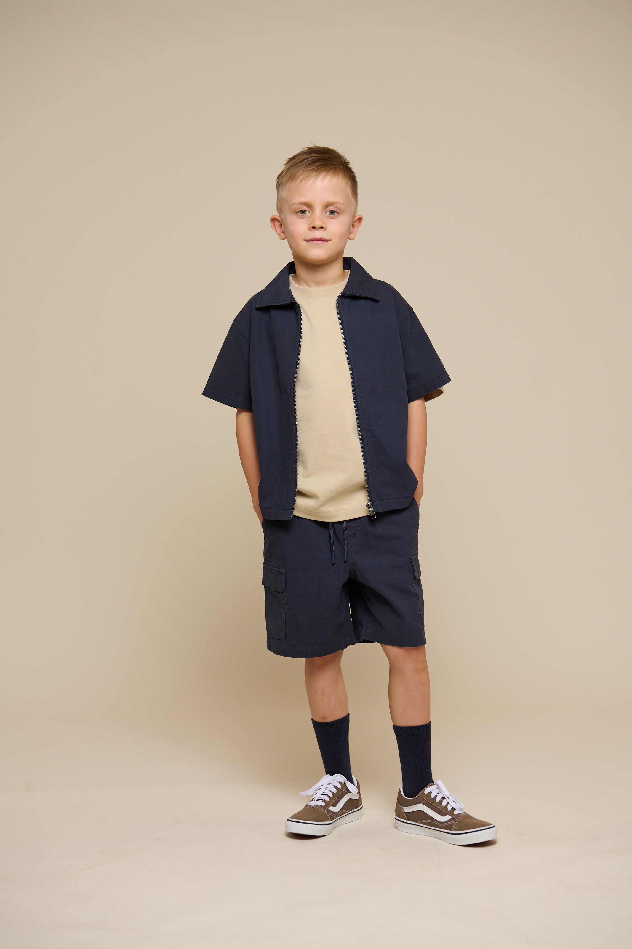 Canvas-Hemdjacke mit Reißverschluss - Tween - Navy | 101127 Isack