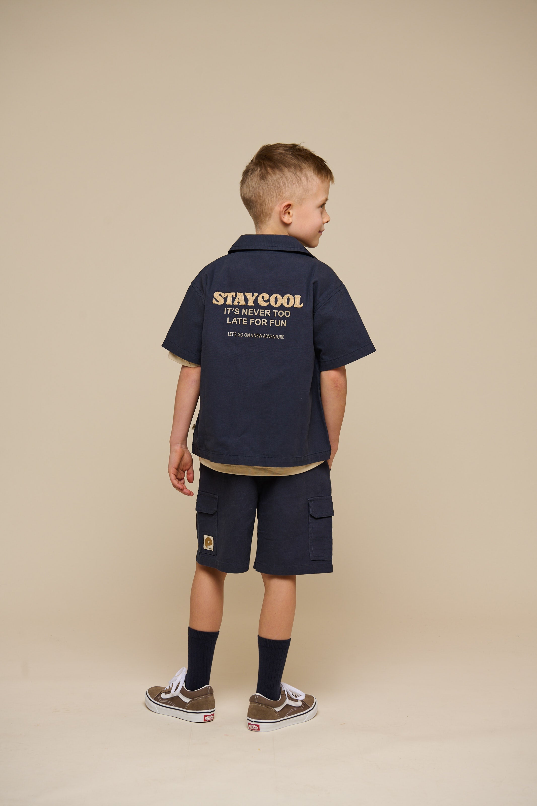 Canvas-Hemdjacke mit Reißverschluss - Tween - Navy | 101127 Isack