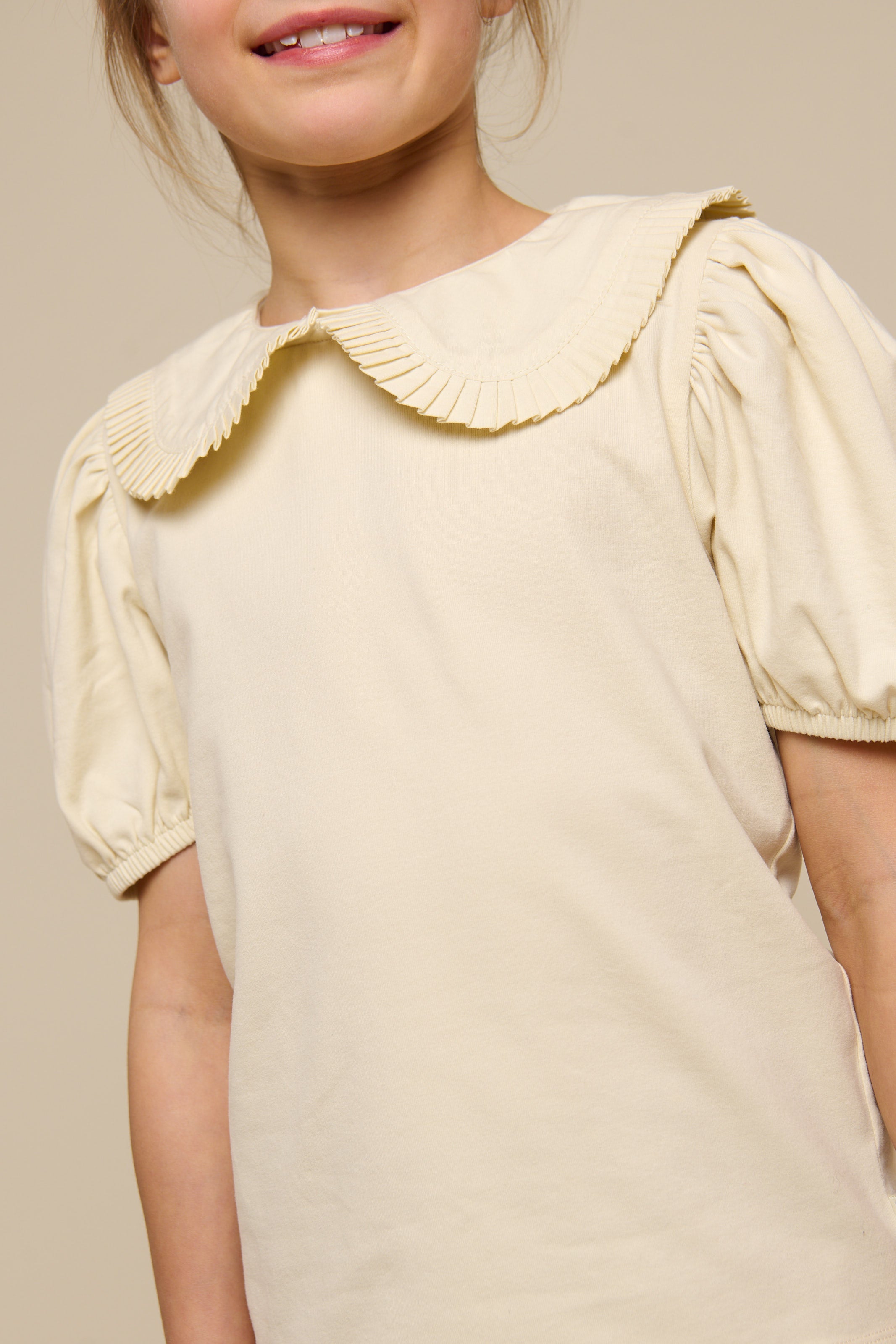 Jerseybluse mit Kragen - Tween - OffWhite | 101278 Nini