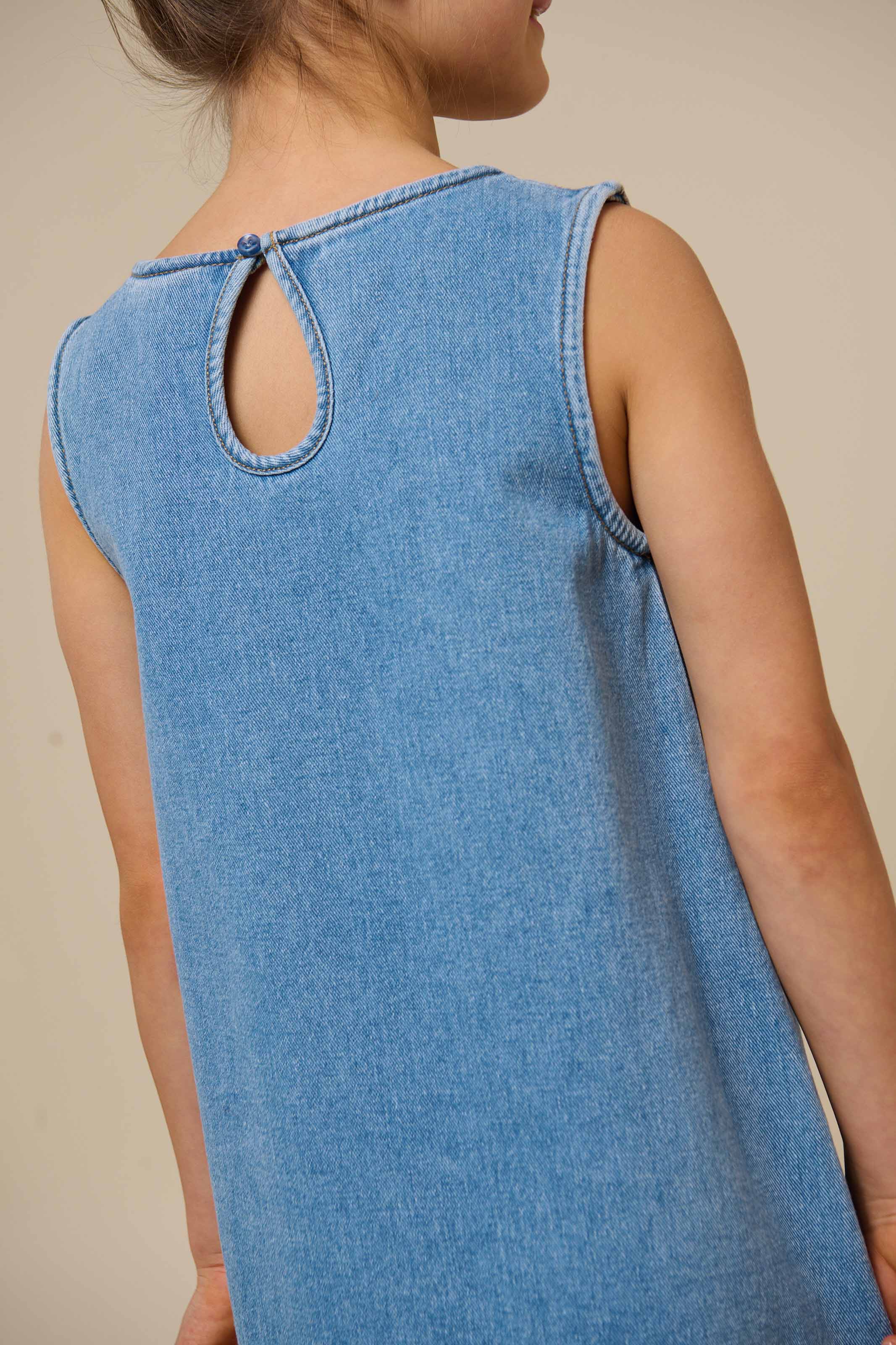 Besticktes Denim-Minikleid - Tween - Light Blue Denim | 101019 Vera