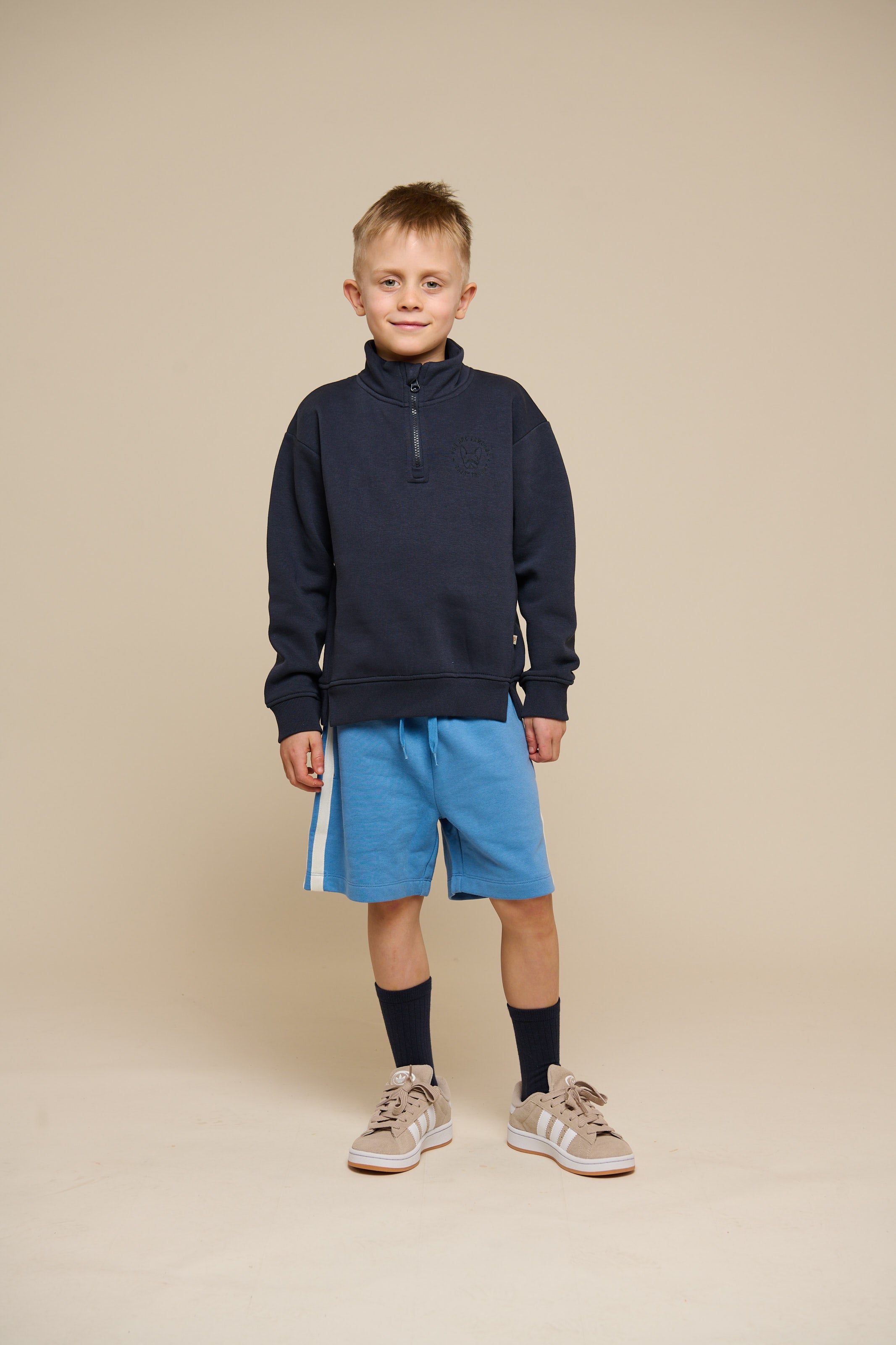 Sweatshirt mit halbem Reißverschluss - Tween - Navy | 100807 Tristan
