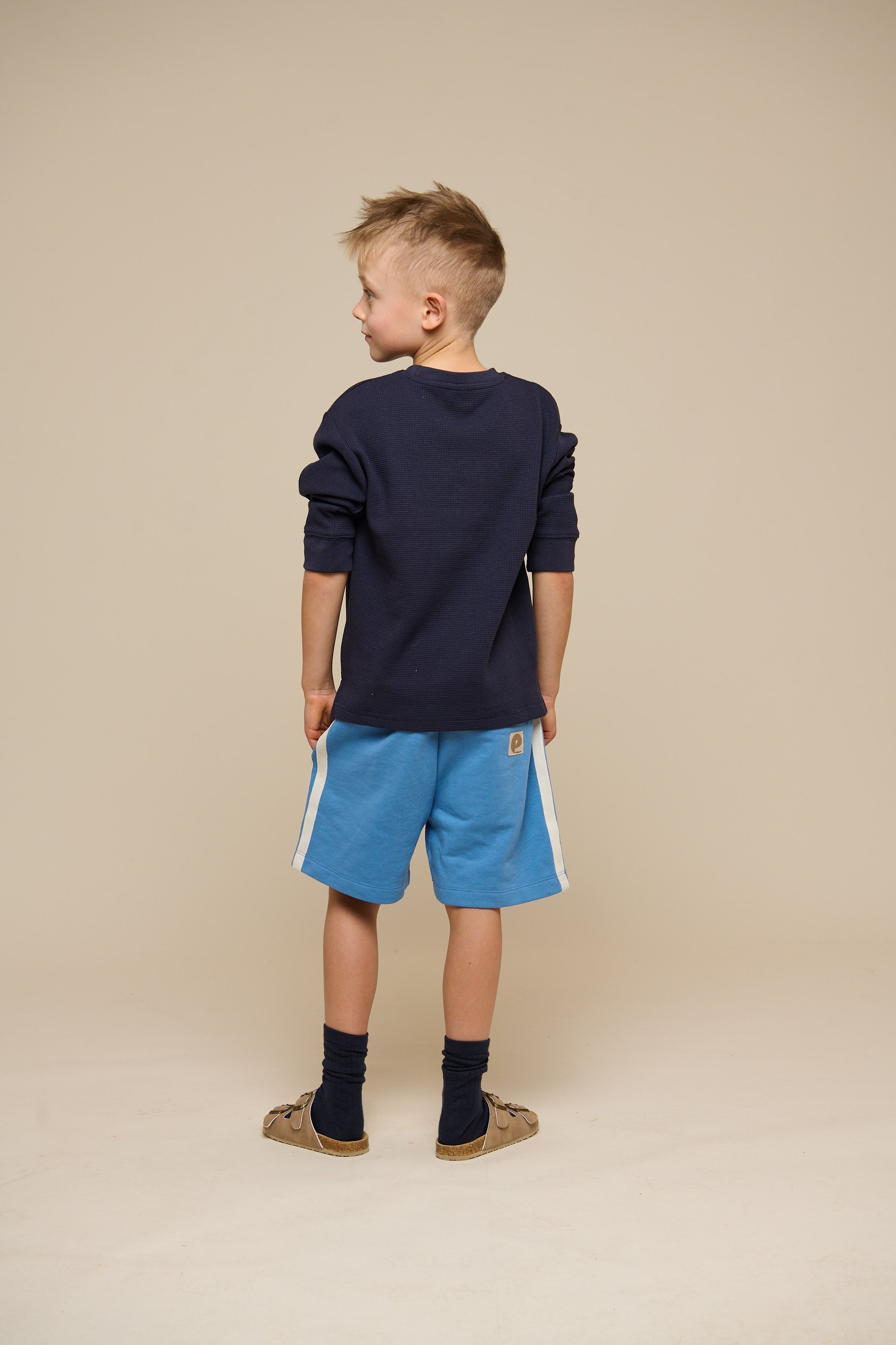 Texturiertes Langarm-T-Shirt - Tween - Navy | 100704 Malthe