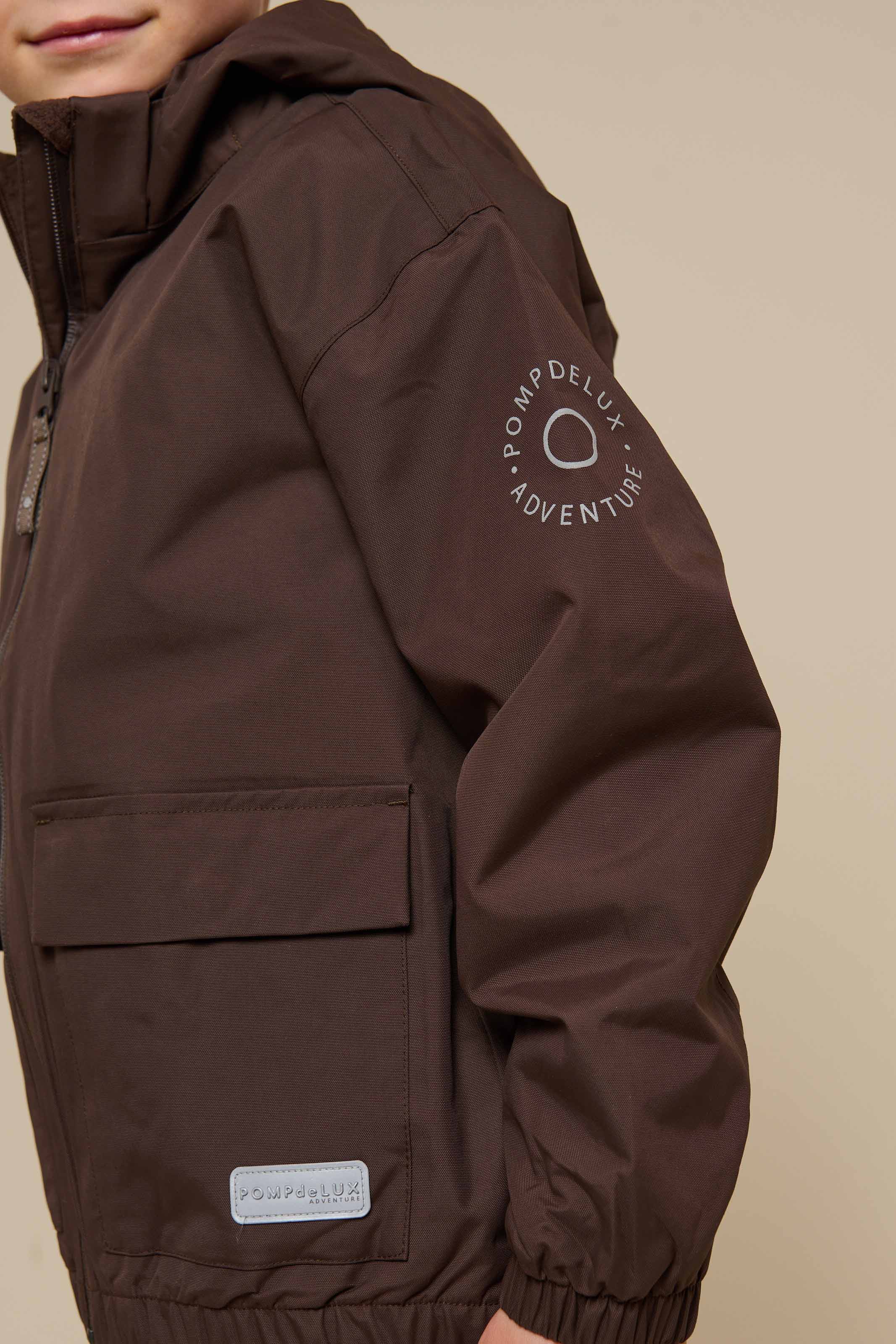 Shell Jacke mit Path-Tasche - Tween - Chocolate | 100500 Luke