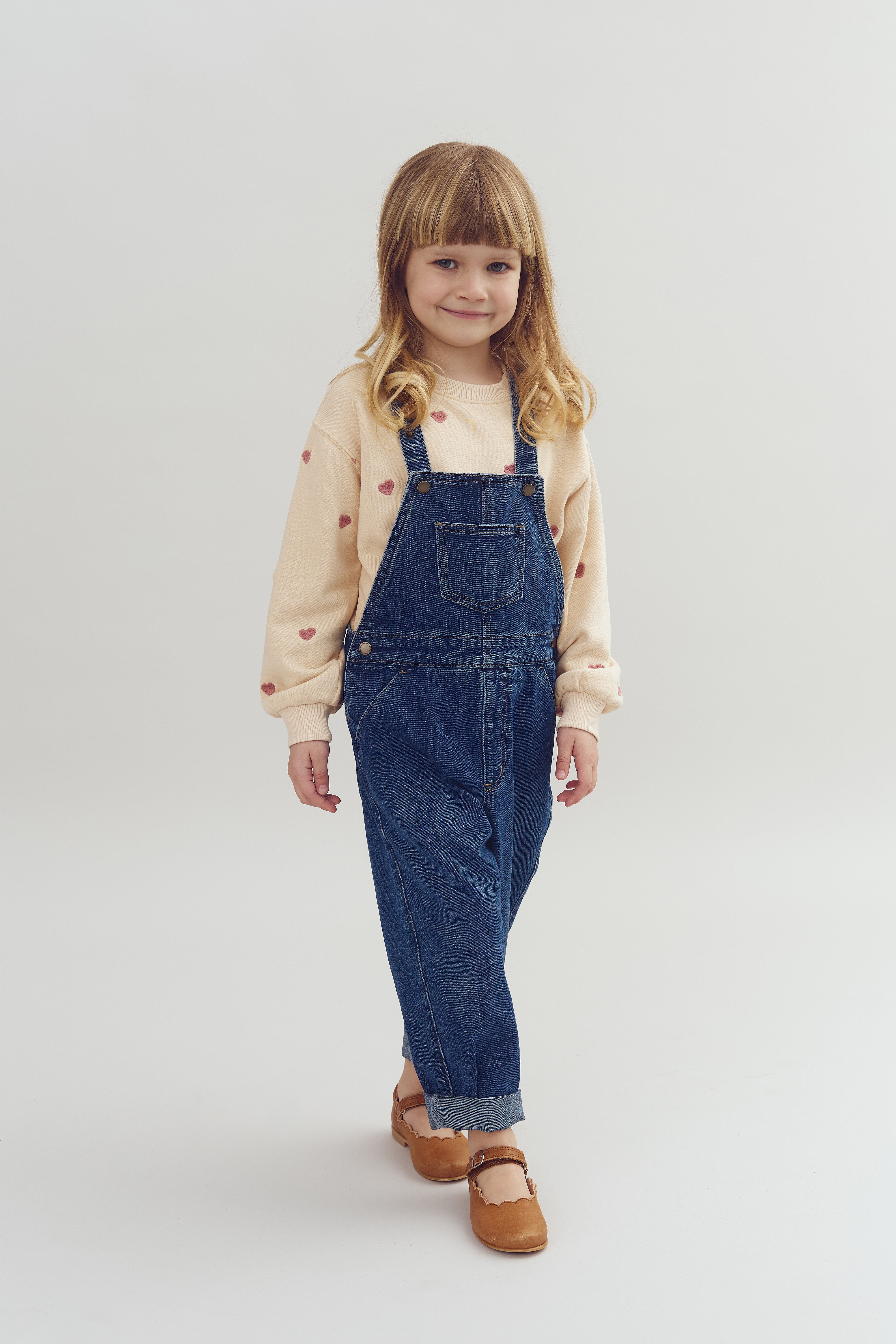 Denim Overalls - Kids - Dark Blue Denim