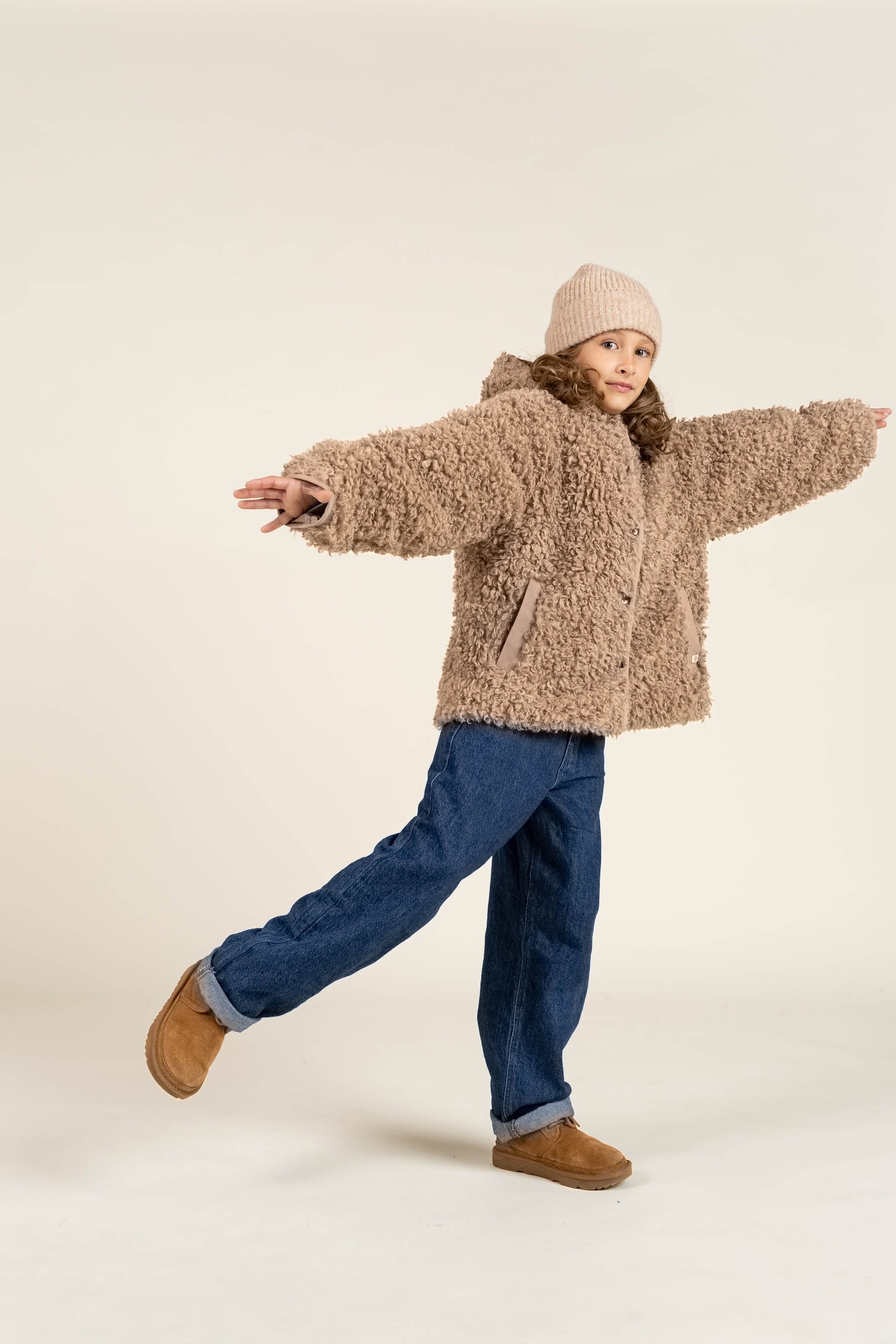 Teddy-Kapuzenjacke - Tween - Caffe Latte | 100548 Ellie