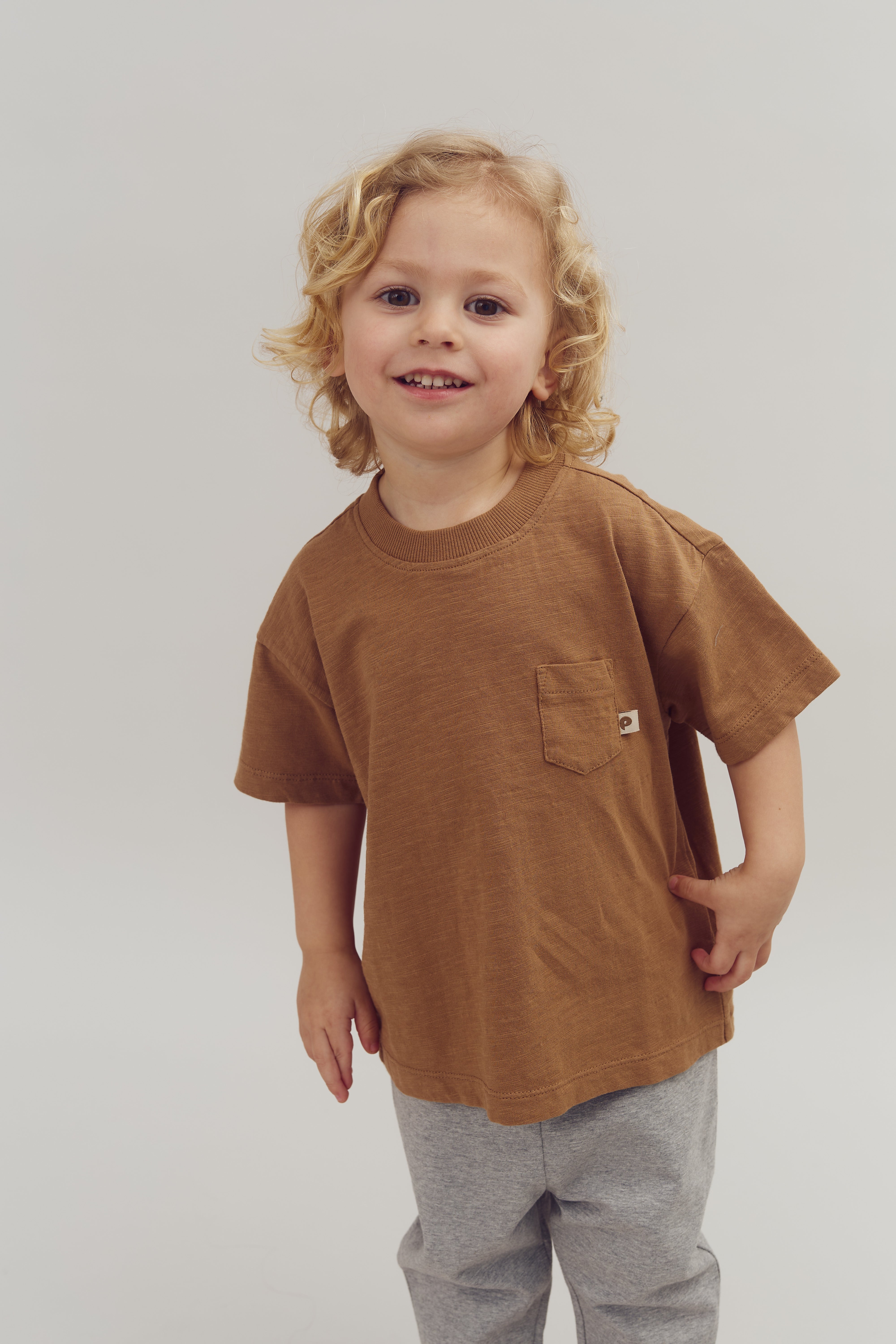 Slub Jersey T-Shirt mit Tasche - French Beige | 100251 Emil