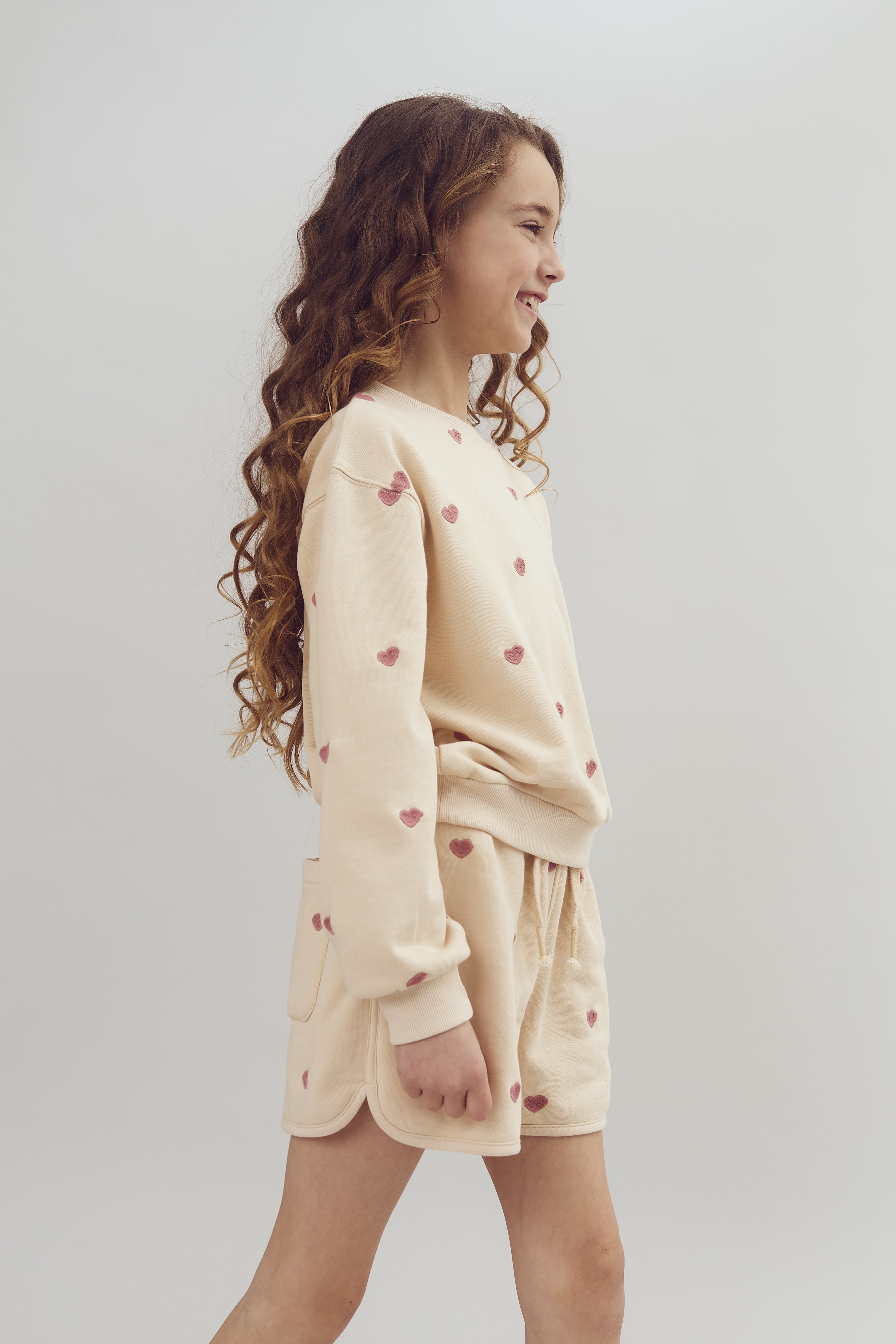 Sweatshorts mit Stickerei - Tween - Rose | 100198 Liva