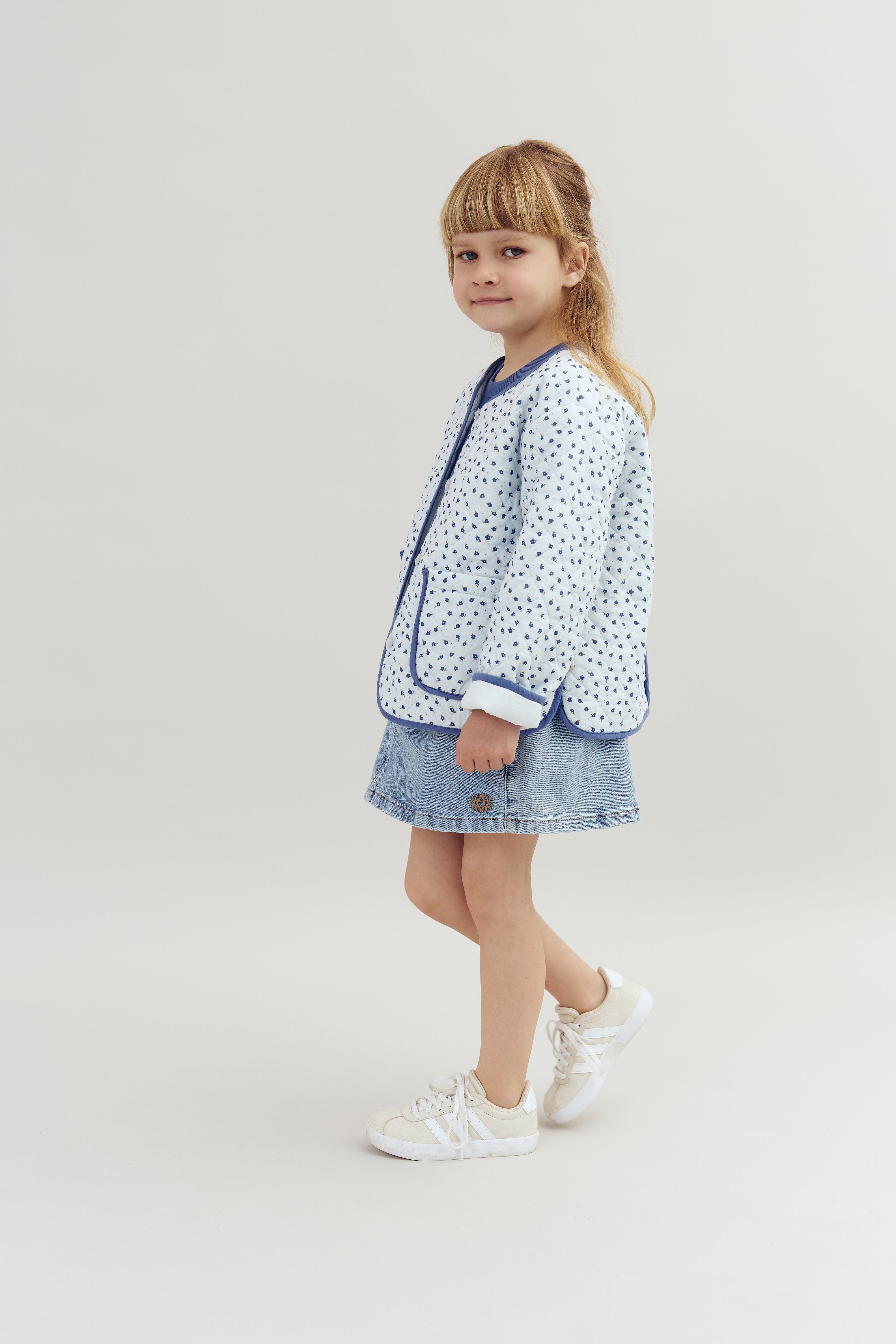Steppjacke - Blue Flower | 100314 Maja