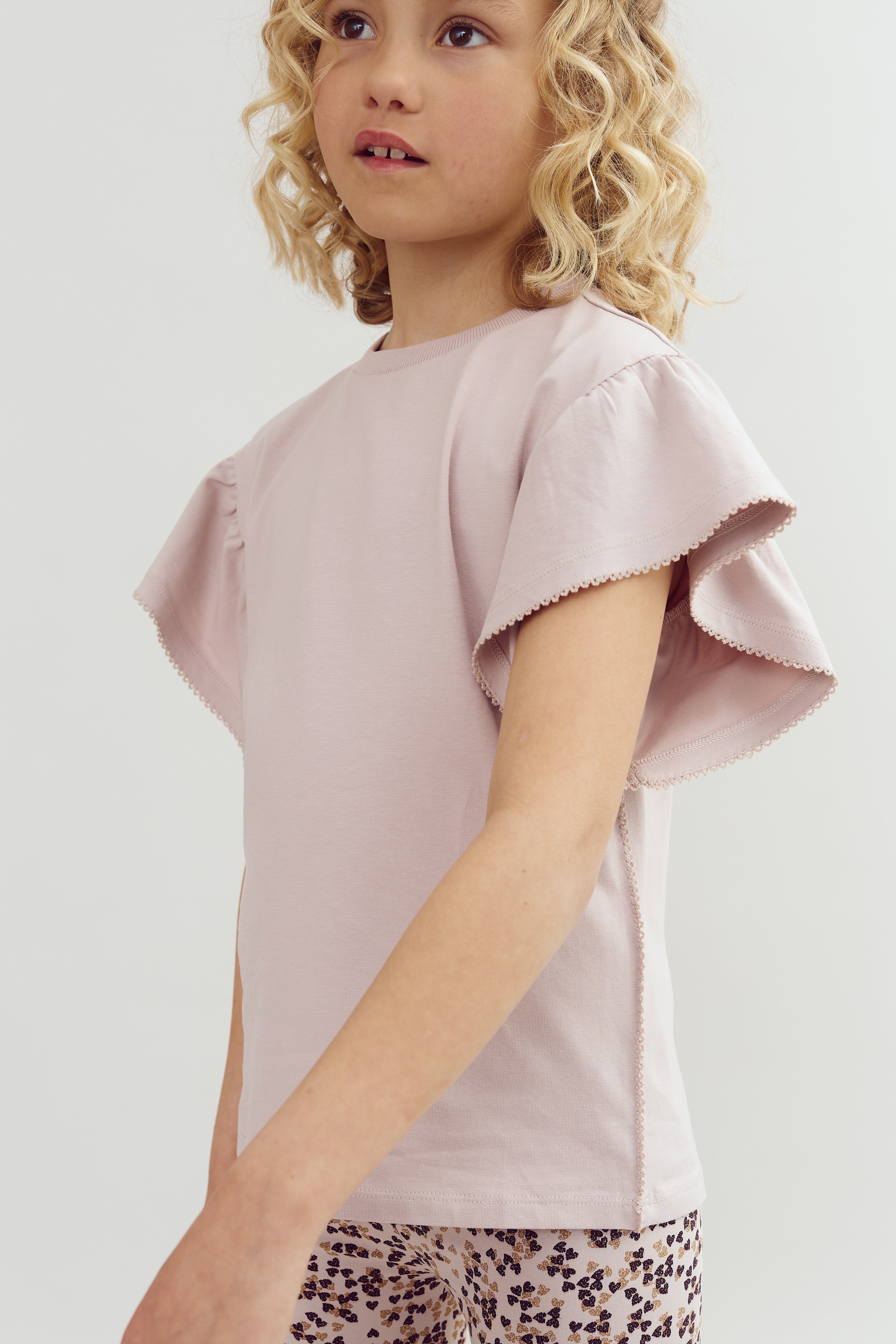 Rüschenshirt mit Picot-Stich - Tween - Light Purple | 100385 Vilde