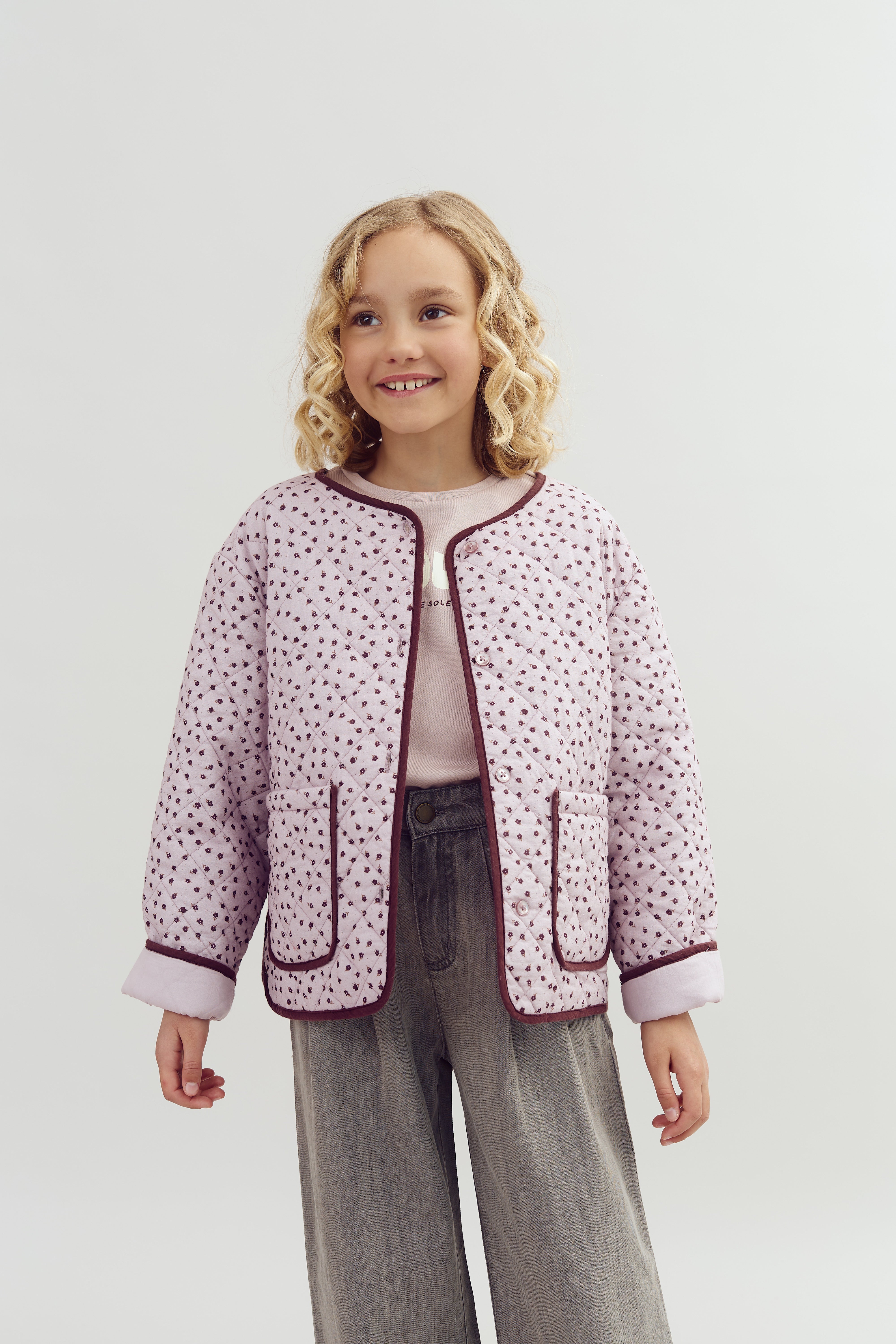 Steppjacke - Tween - Purple Flower | 100423 Maja