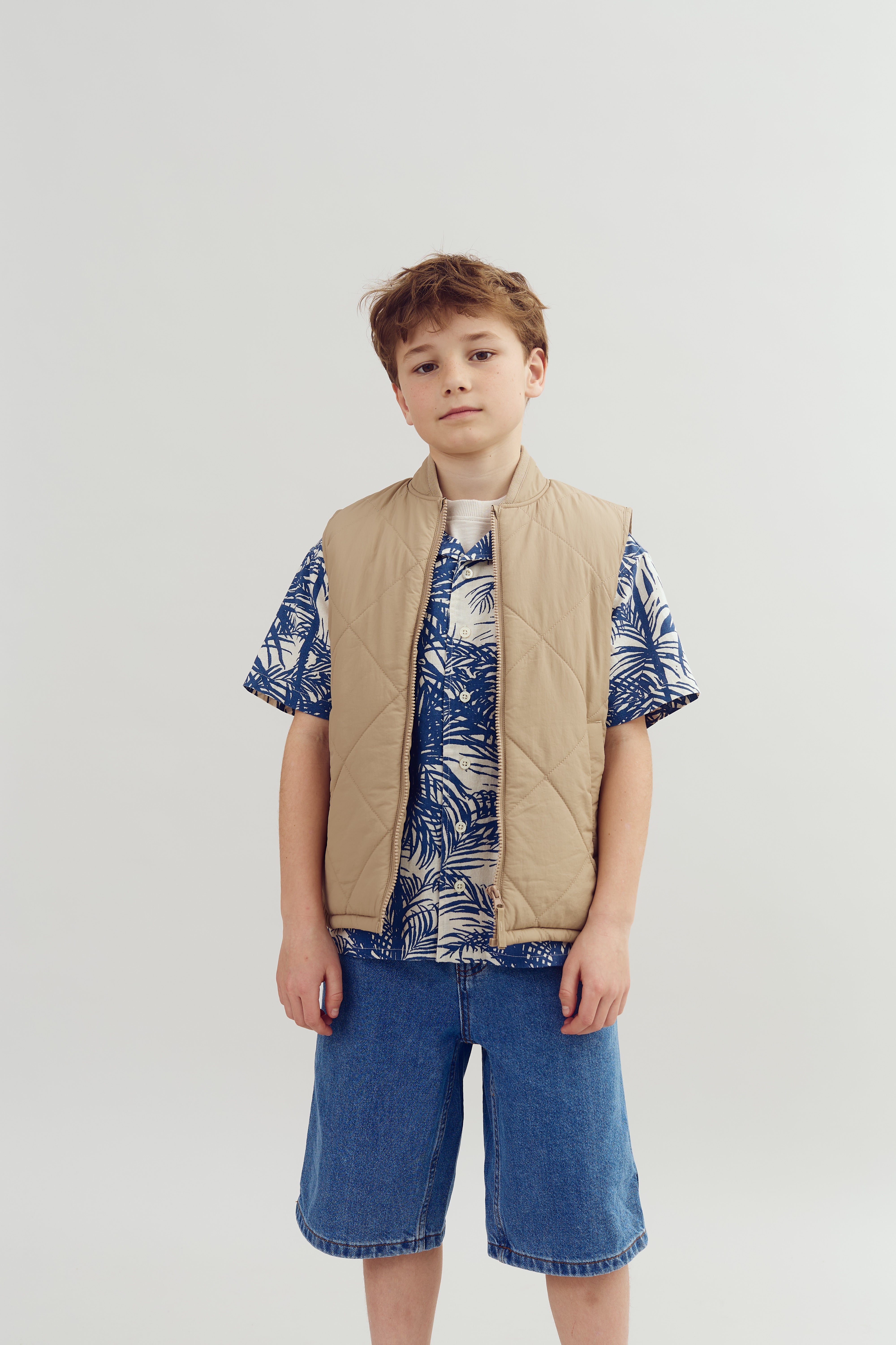 Steppweste - Tweens - Dark beige