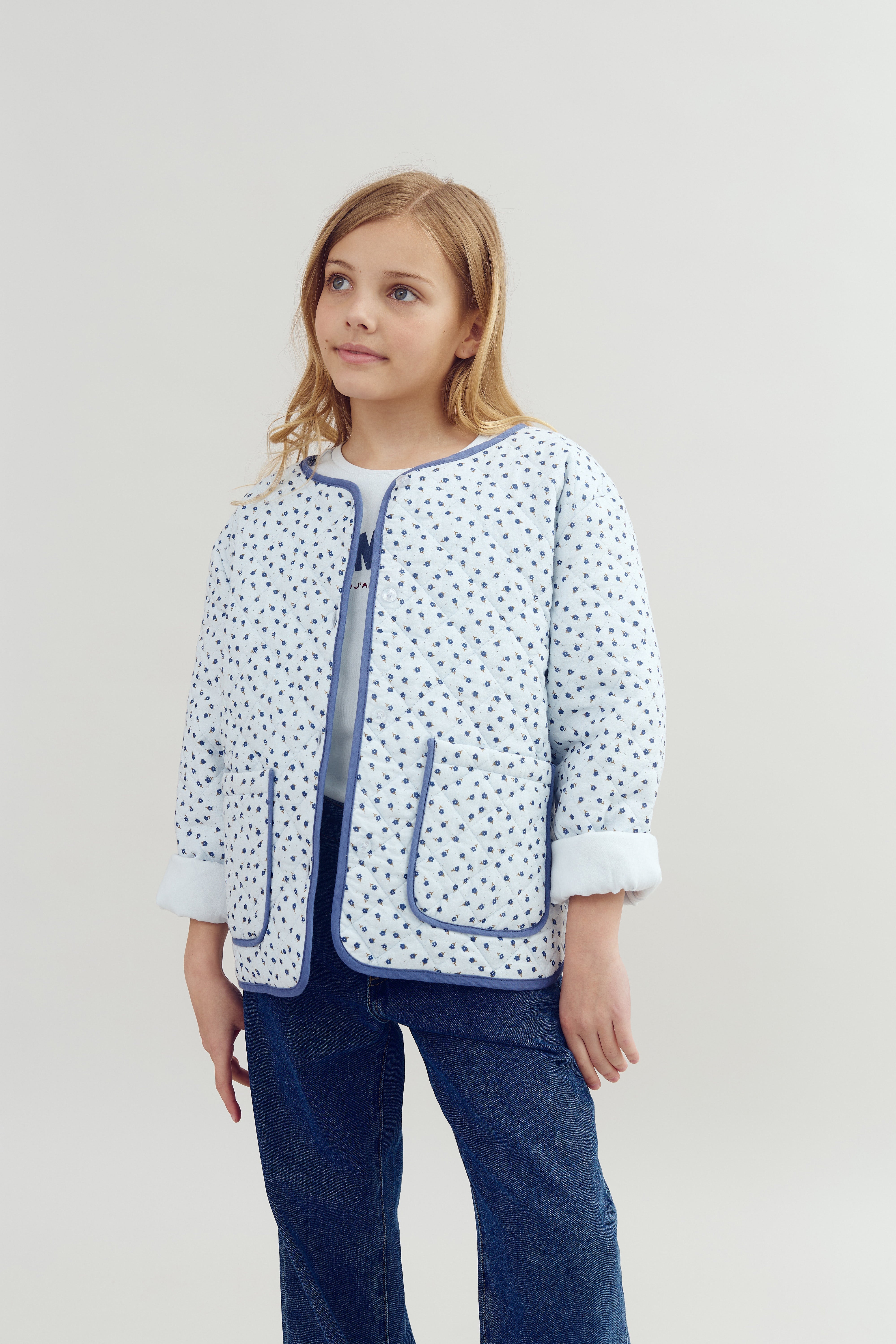 T-Shirt mit Puffärmeln und Aufdruck - Tween - Barely Blue | 100464 Rosa