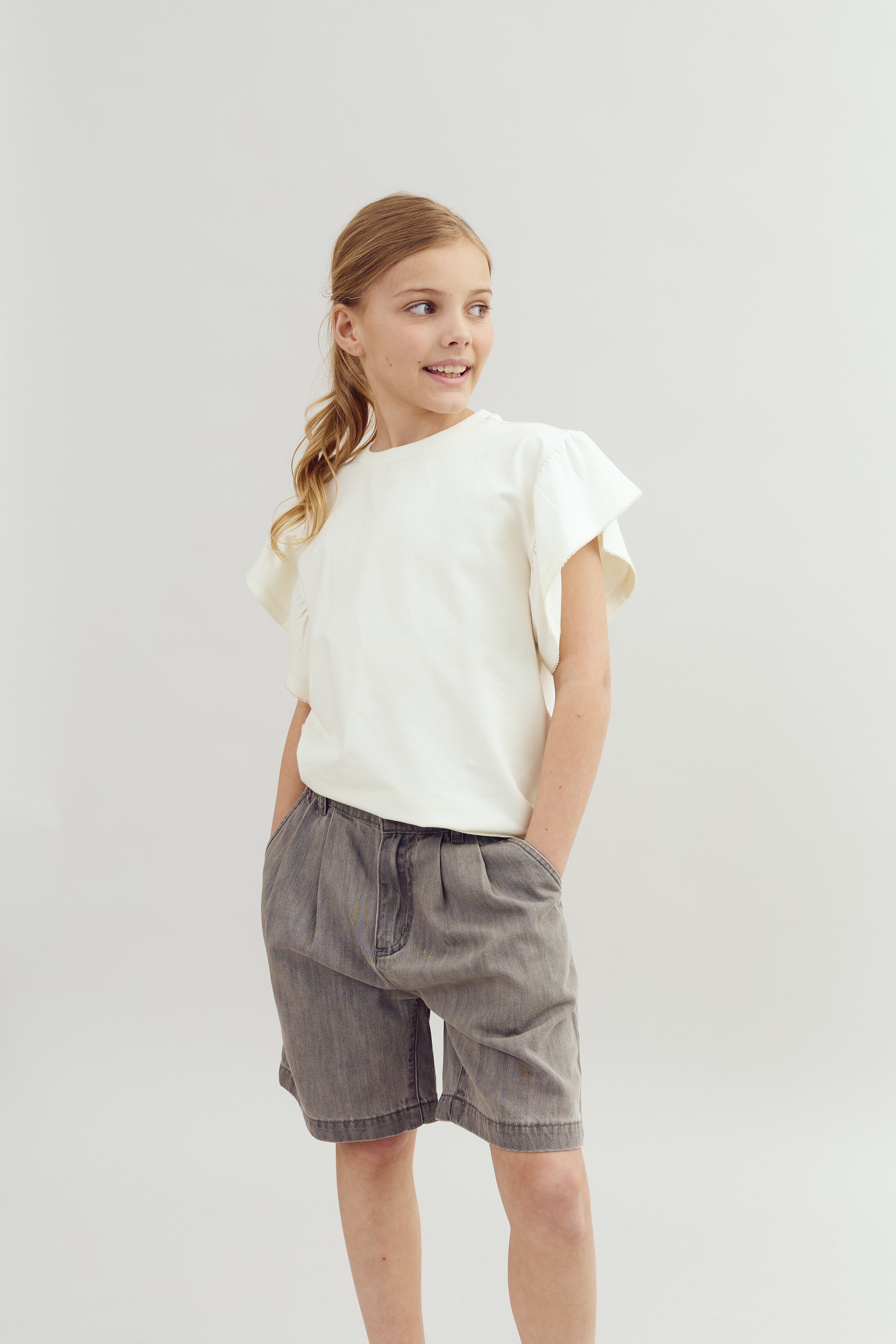 Jeansshorts - Tween - Grey Denim | 100102 Lea