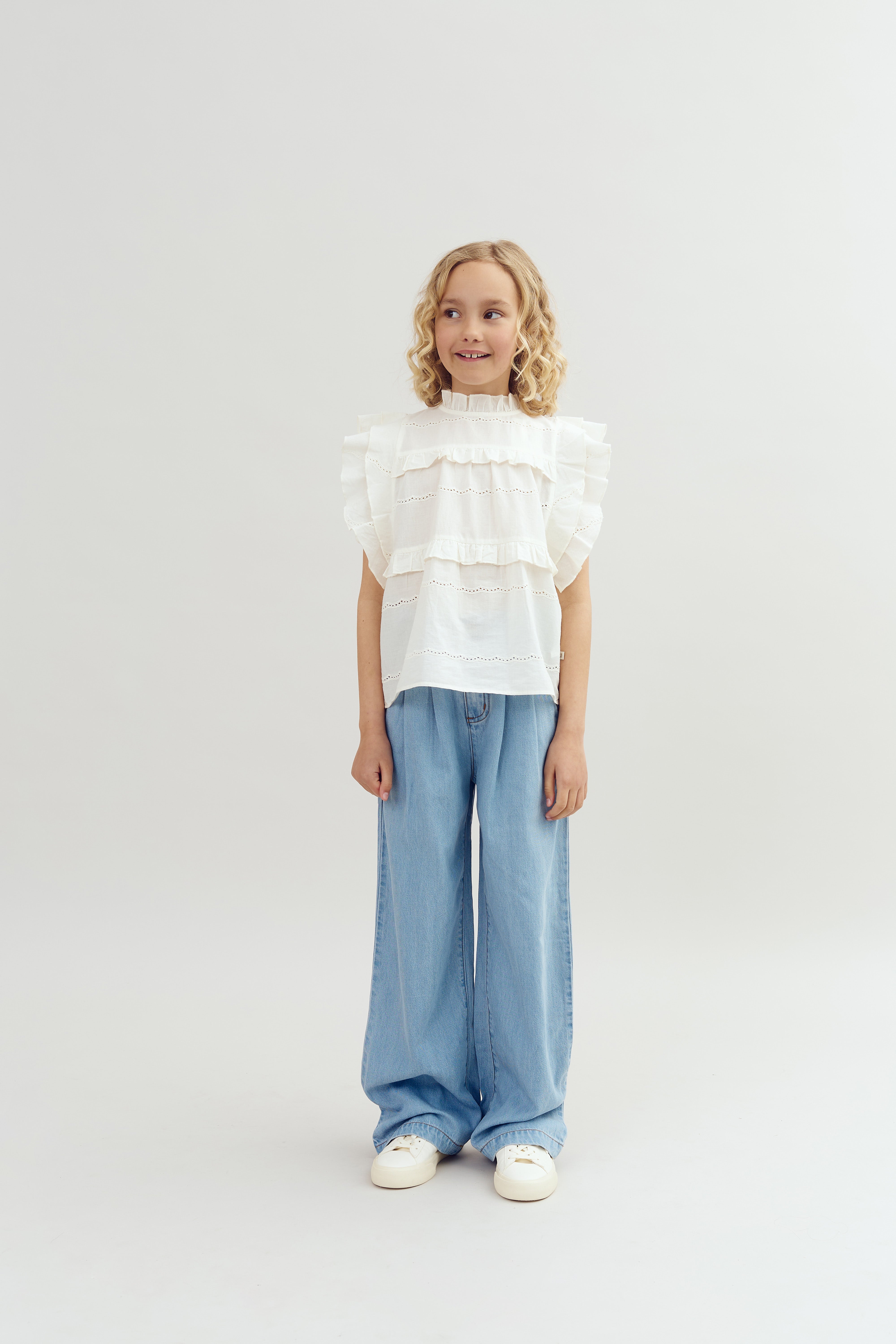 Weite weiche Jeanshose - Tween - Blue Denim | 100103 Lea