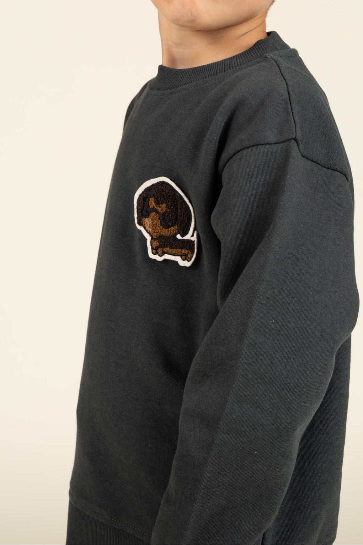 Sweatshirt mit Rundhalsausschnitt - Kids - Forest Green Melange | 100892 Justin