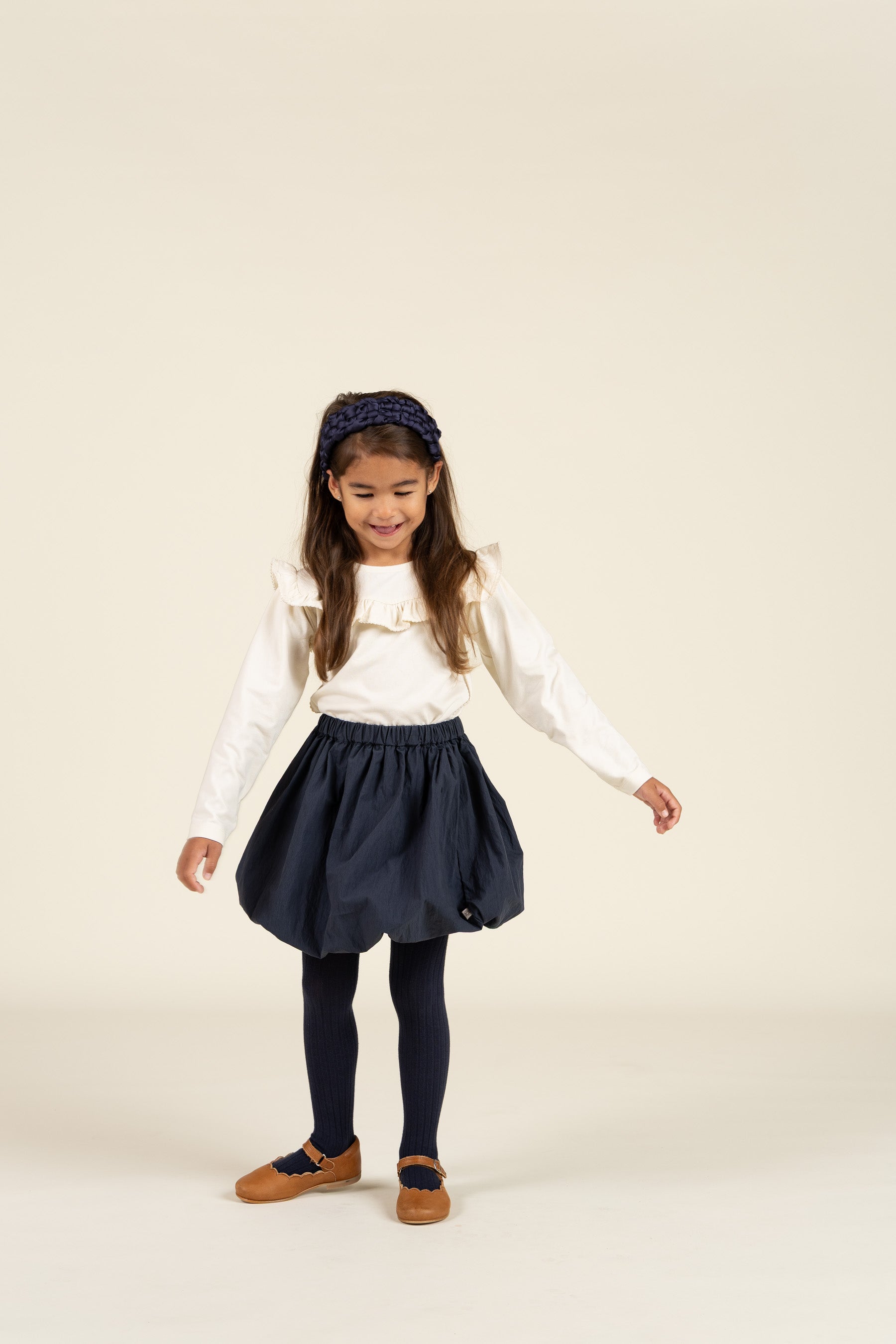 Rüschen-Jersey-Bluse - Kids - Off White | 100862 Talia
