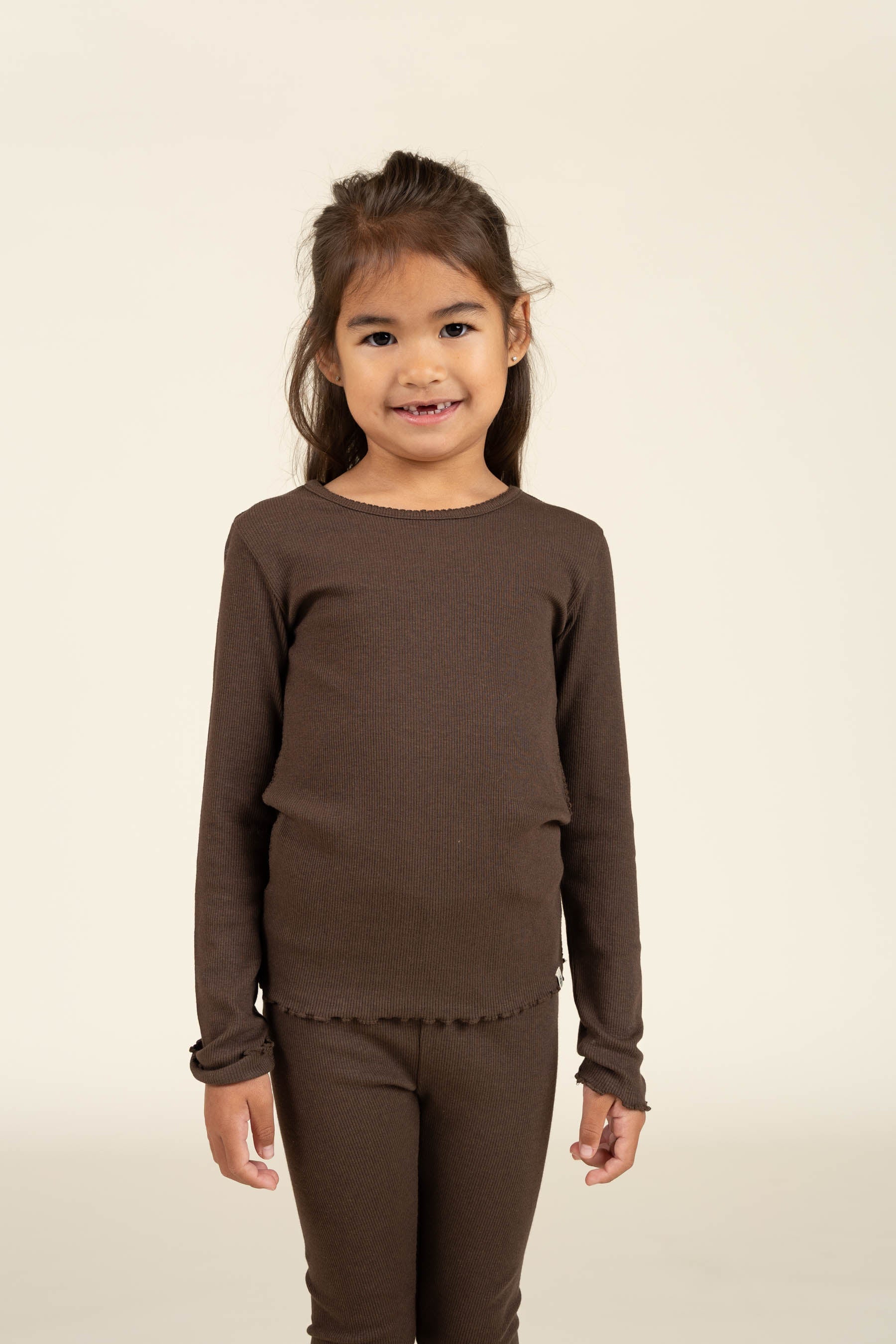 Leggings aus Modalripp - Kids - Chocolate | 100584 Mia