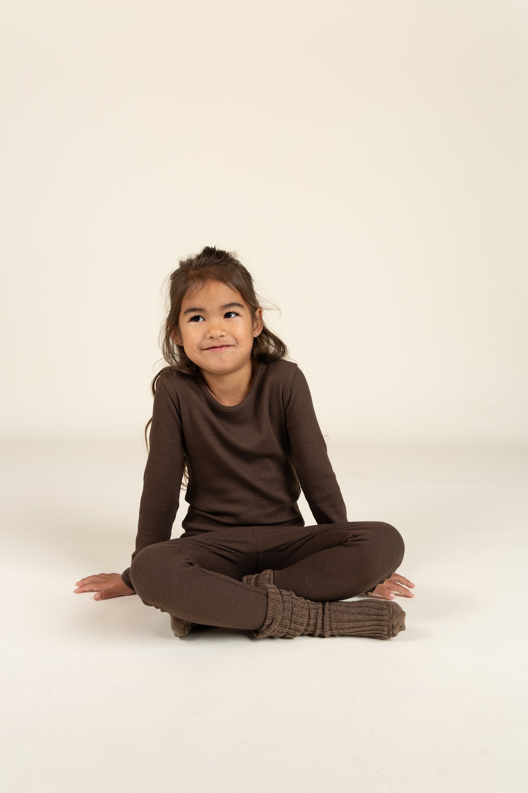 Leggings aus Modalripp - Kids - Chocolate | 100584 Mia
