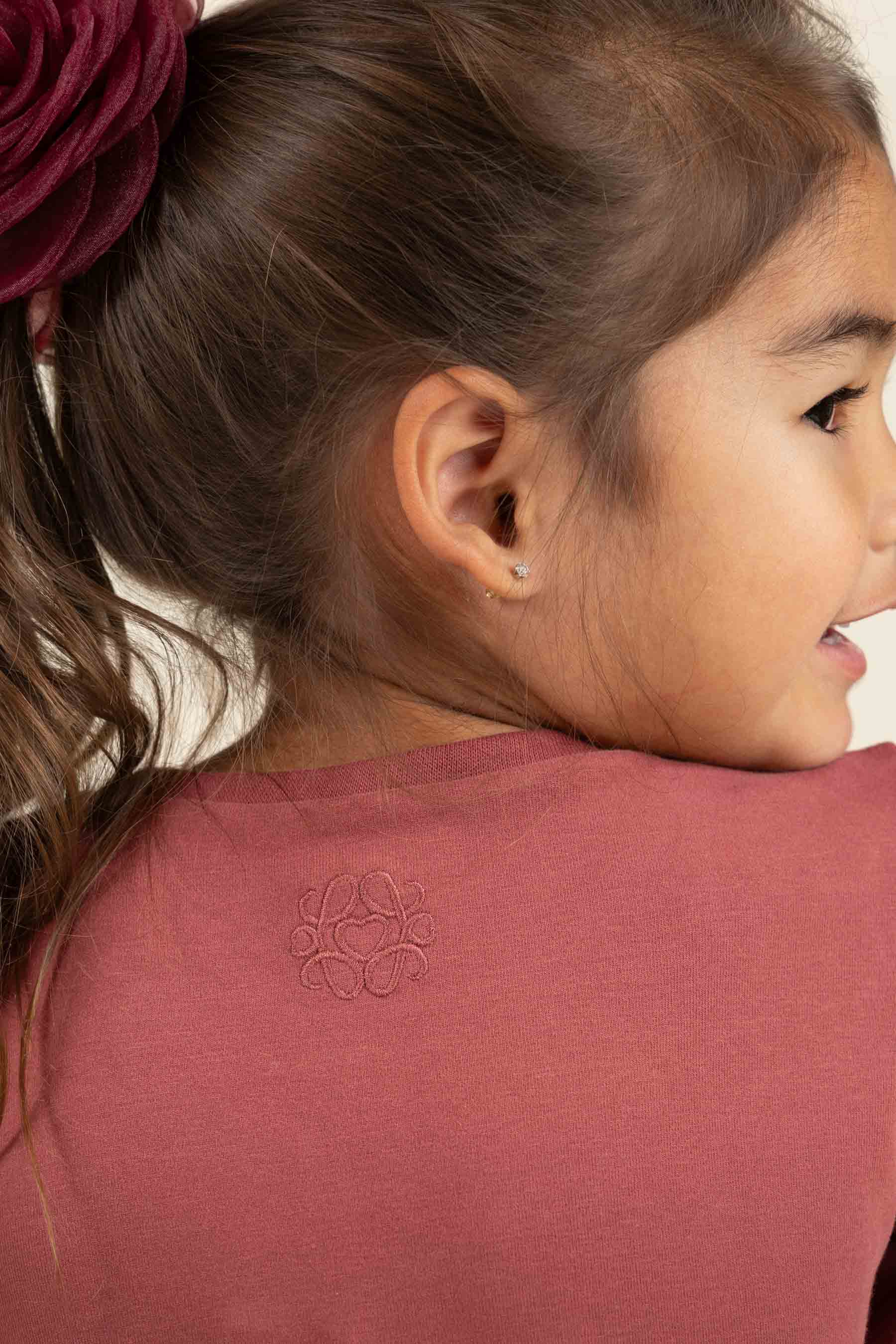 Rüschen-Jersey-Bluse - Kids - Vintage Red | 100860 Talia