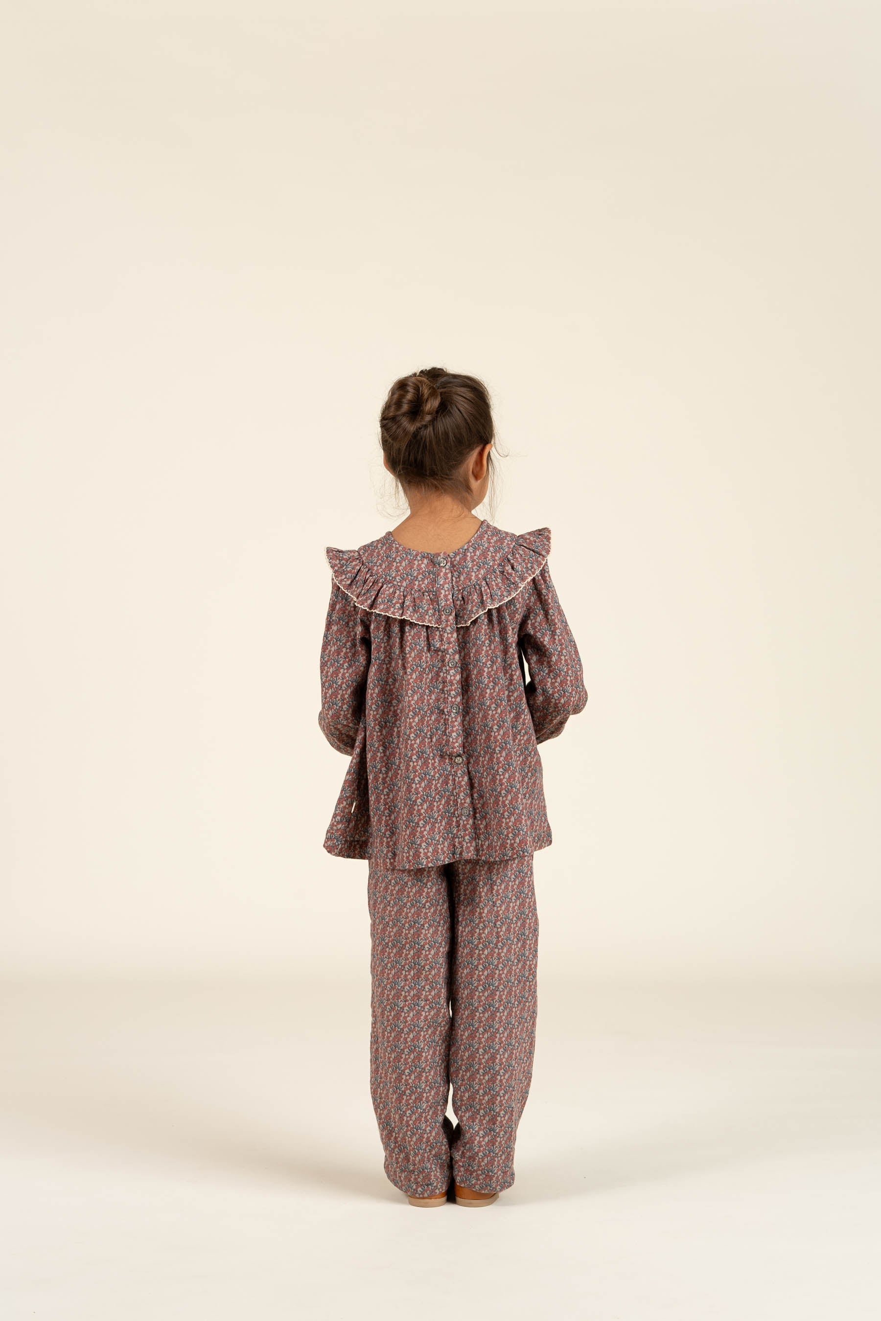 Bedruckte Doppelgaze-Hose - Kids - Rose / Green | 100734 Maggie