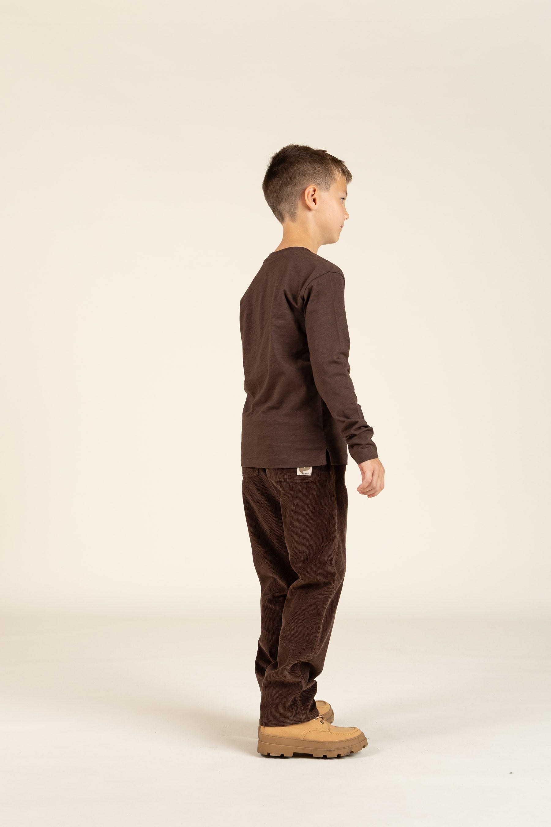 Langärmeliges T-Shirt aus Slub-Jersey - Tween - Chocolate | 100833 Kevin