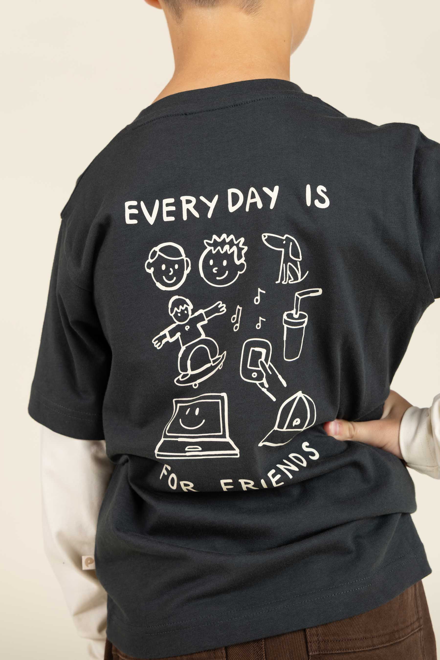 Boxy-T-Shirt mit zwei Ärmeln - Tween - Forest Green | 100841 Alex