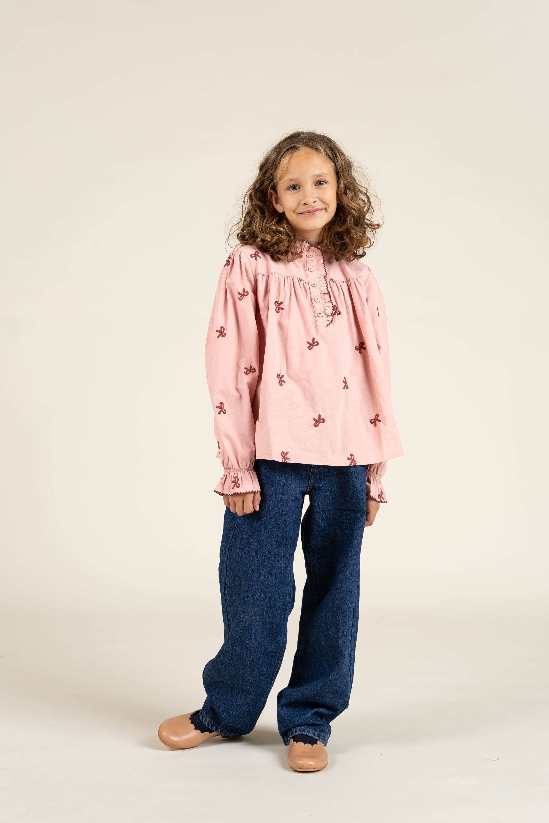 Popeline-Bluse mit Stickerei - Tween - Rose | 100678 Adison