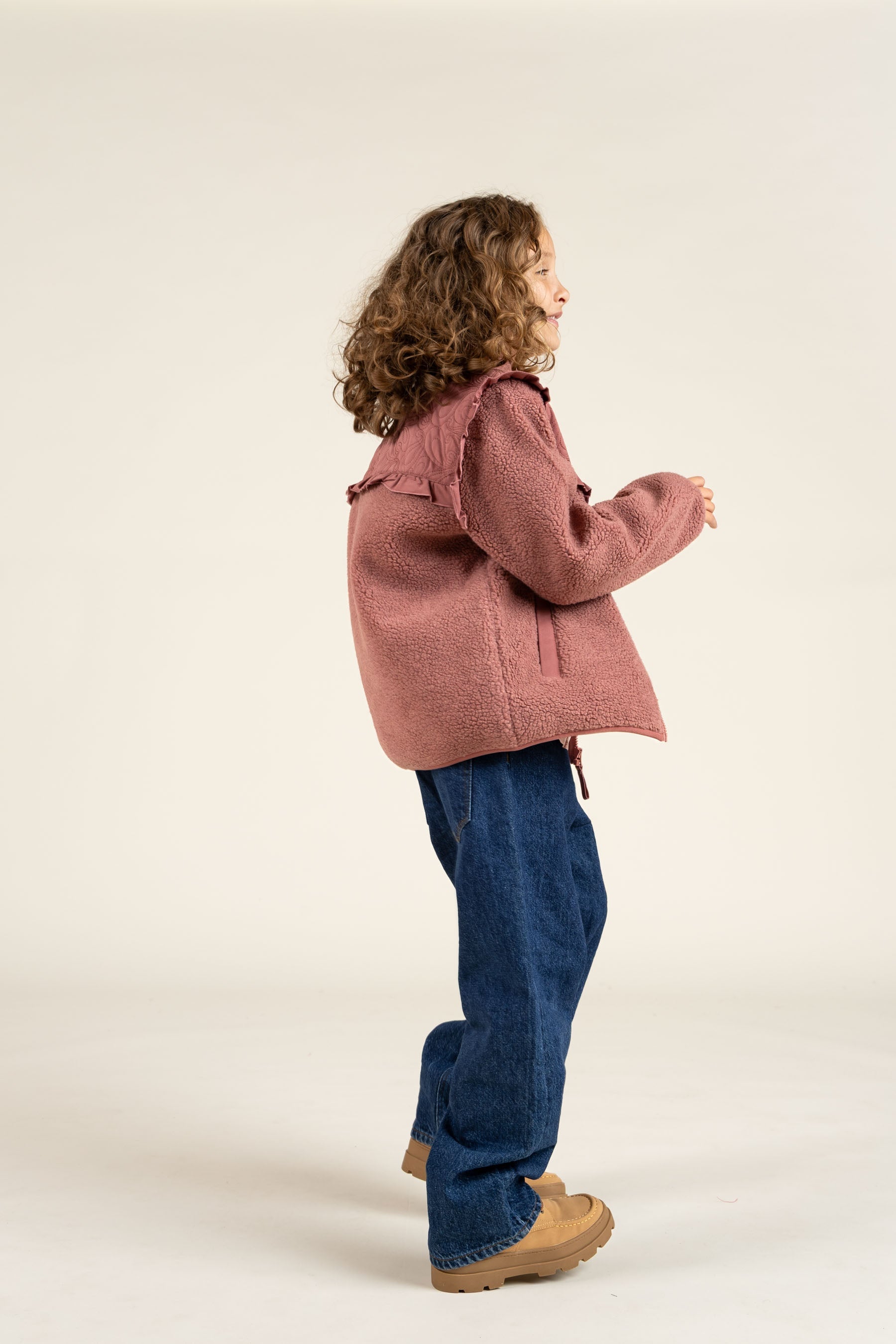 Teddyjacke mit Reißverschluss und Rüschen - Tween - Old Rose | 100637 Madison