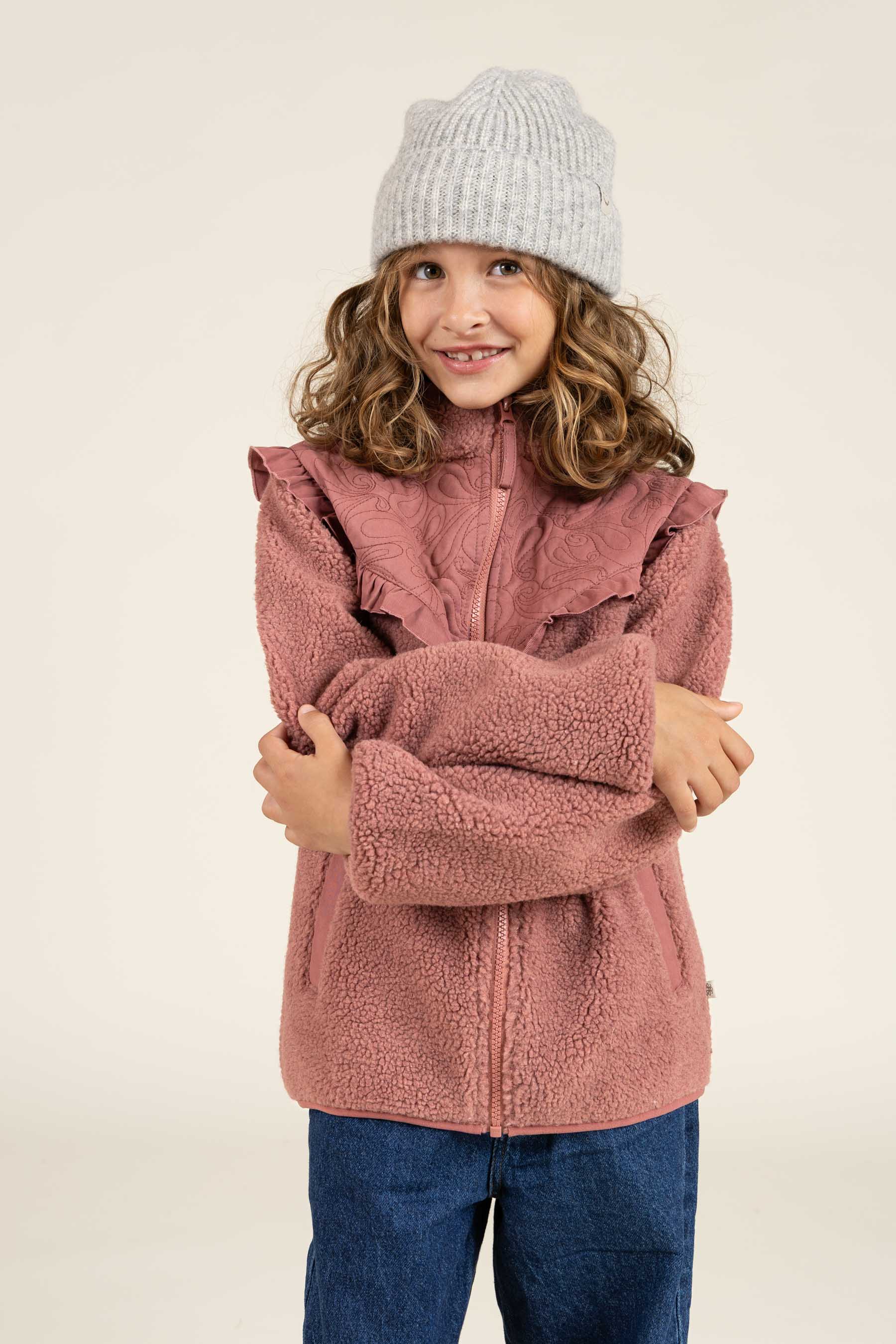 Teddyjacke mit Reißverschluss und Rüschen - Tween - Old Rose | 100637 Madison