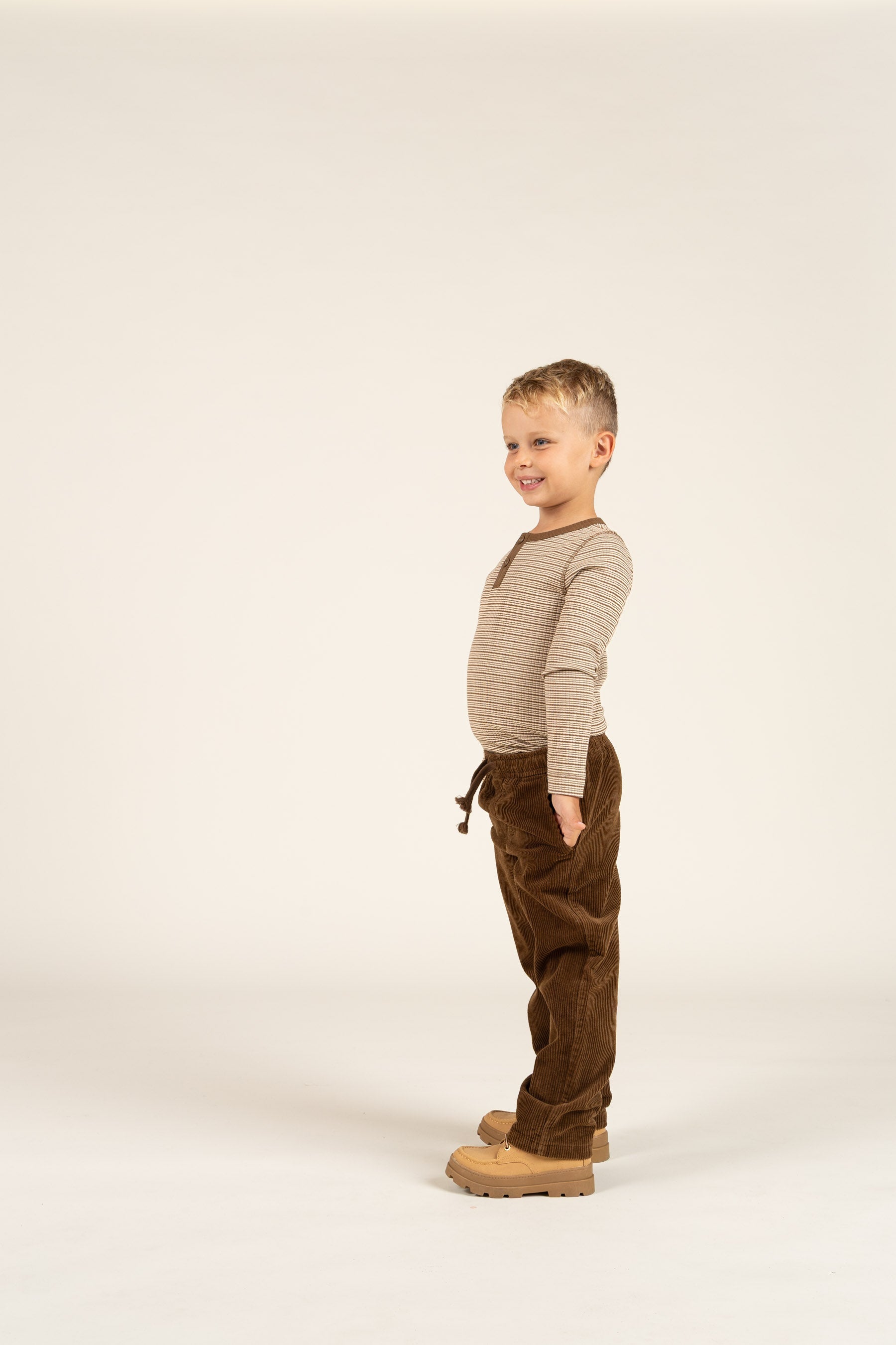 Cord Pull-On-Hose mit Kordelzug - Kids - Coffee | 100602 Jace