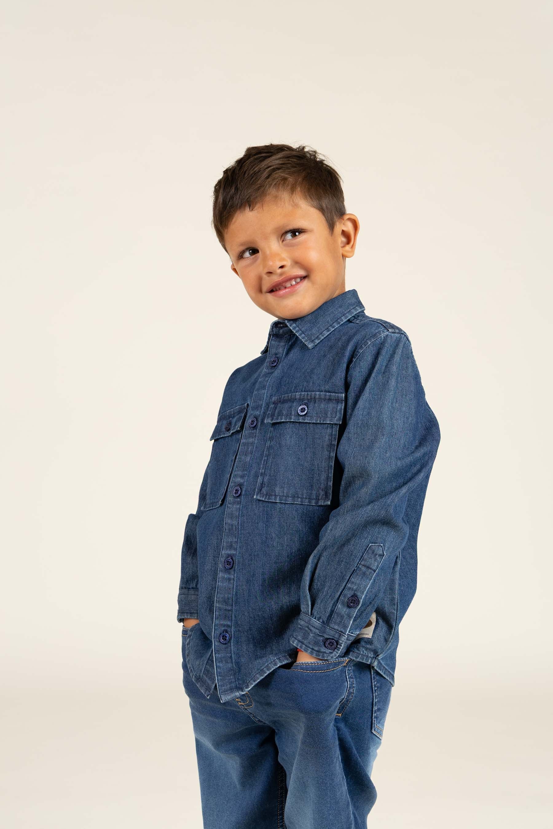 Sweat-Denim Pull-on Jeans - All - Blue Denim | 100656 Ancher