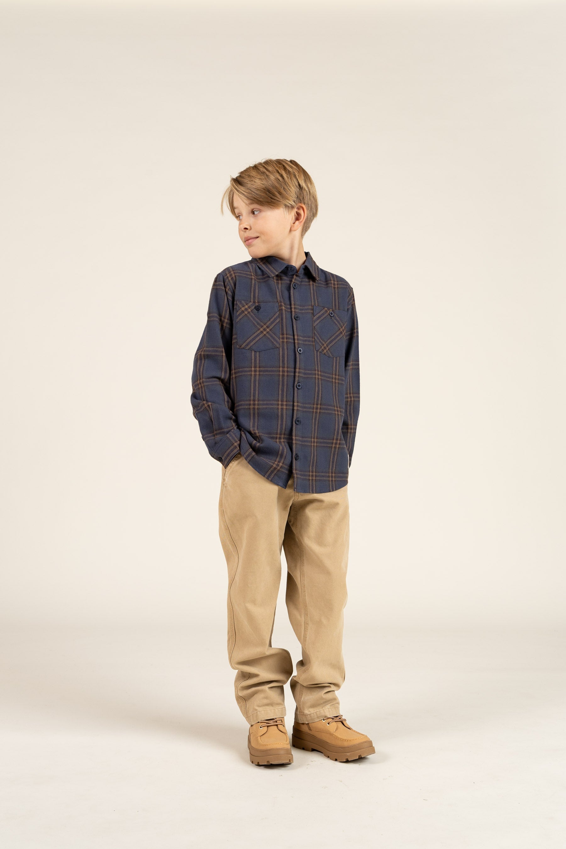 Kariertes Flanellhemd - Tween - Navy Check | 100528 Henry