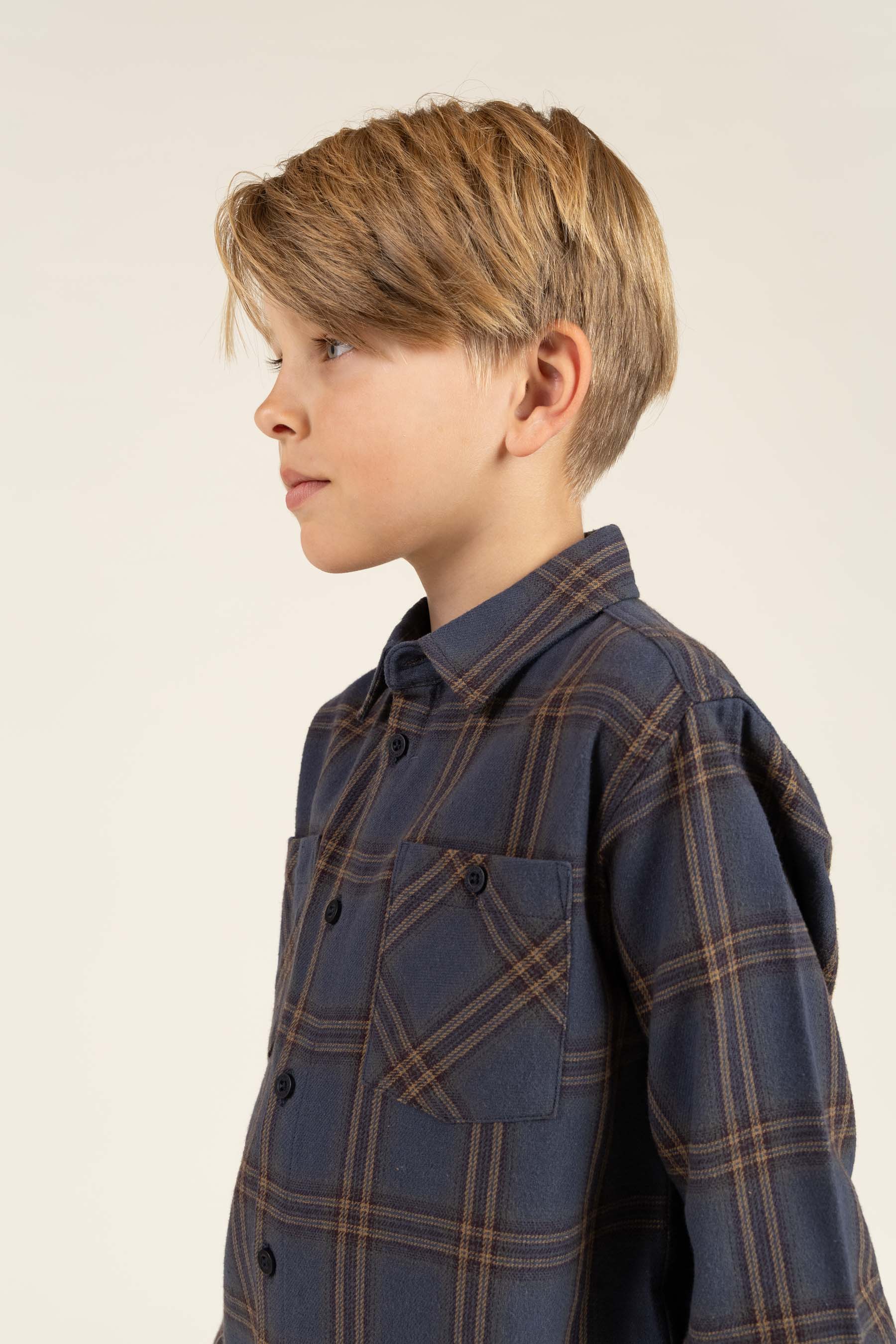 Kariertes Flanellhemd - Tween - Navy Check | 100528 Henry