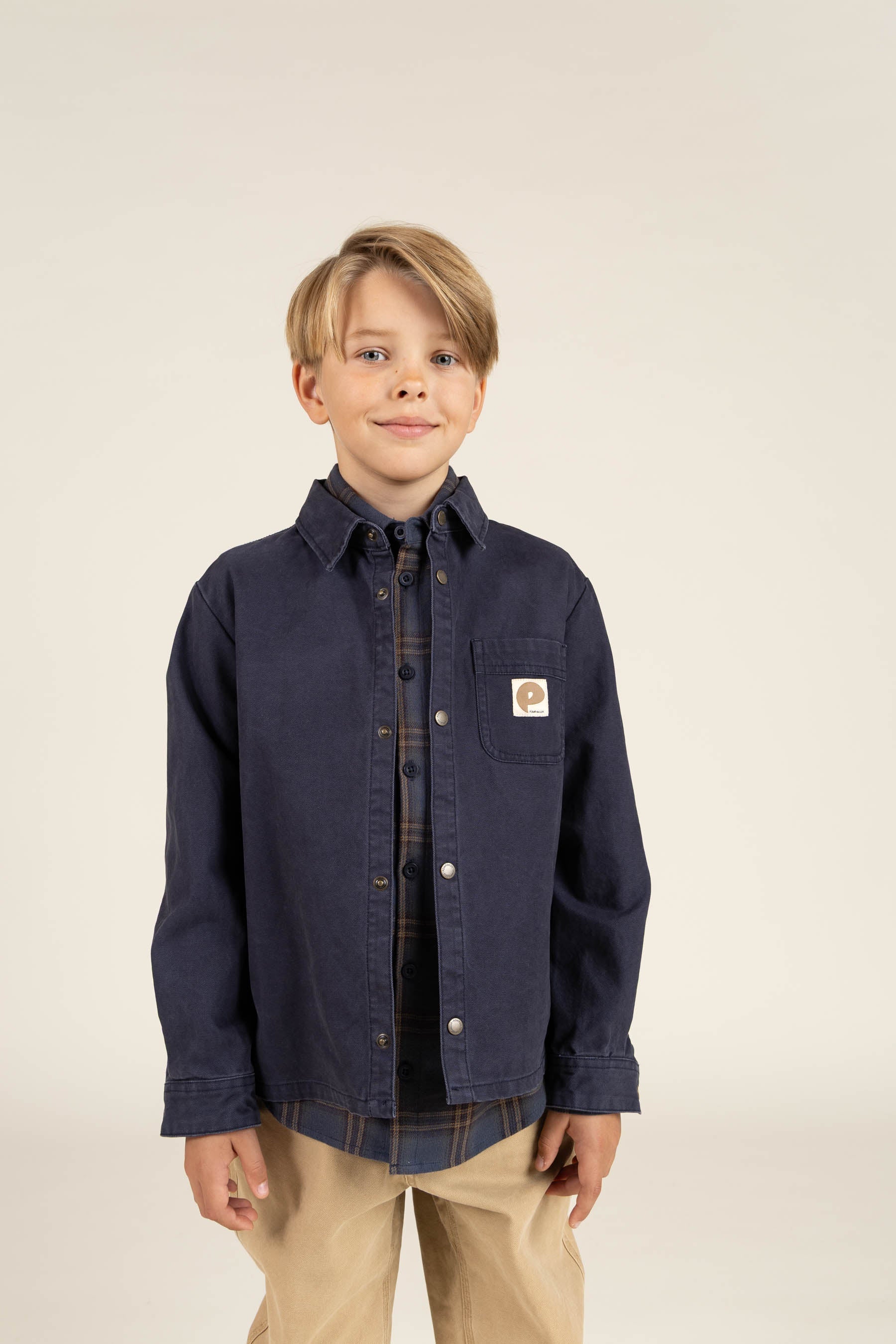 Kariertes Flanellhemd - Tween - Navy Check | 100528 Henry