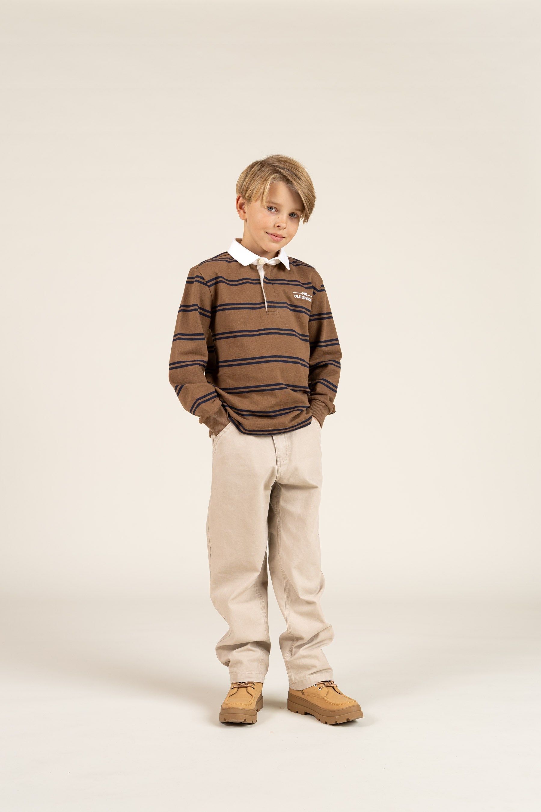 Polo-Sweatshirt - Tween - Coffee / Navy | 100645 Grant