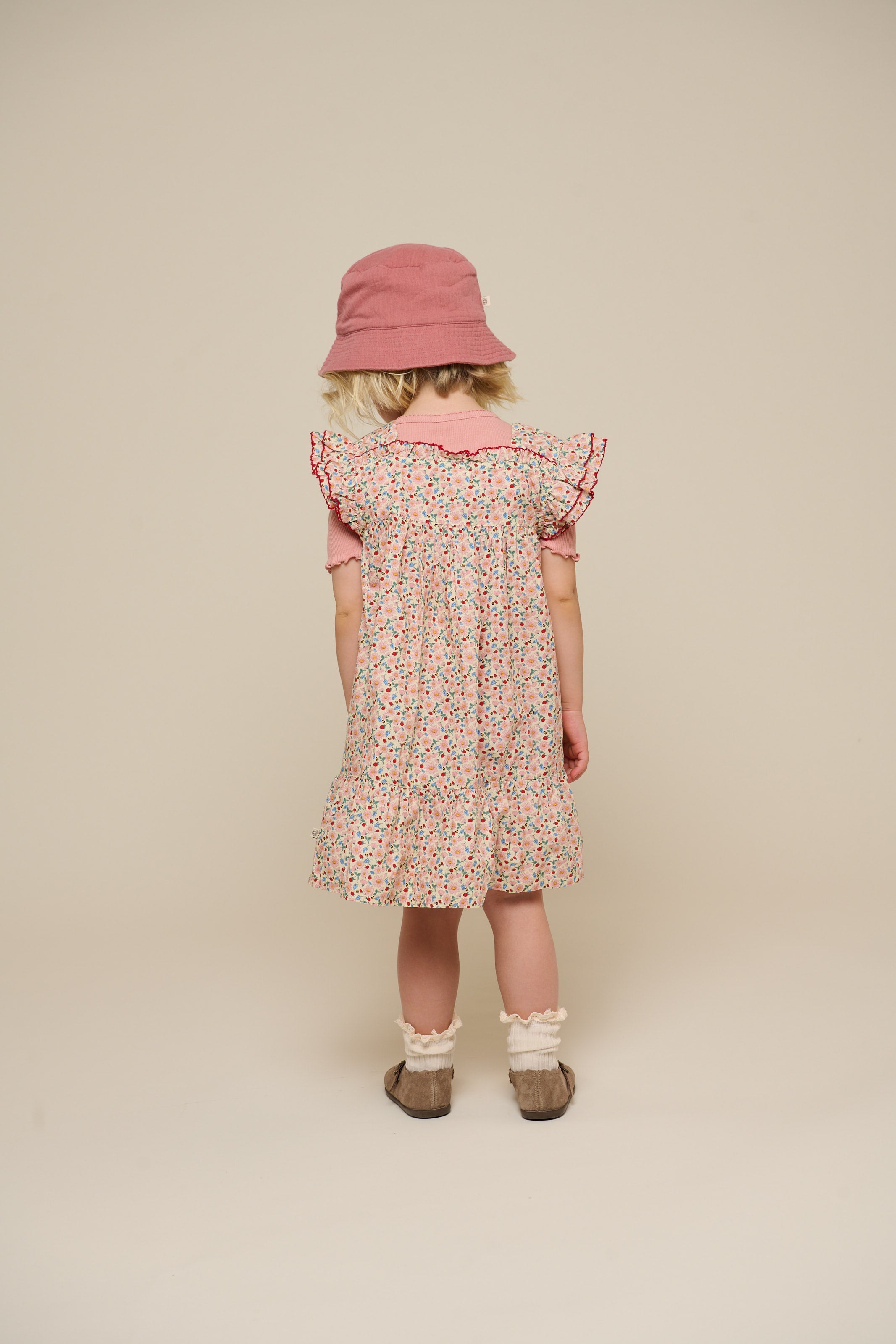 Blumenbedrucktes Poplin-Kleid - Kids - Rose | 100960 Poppy