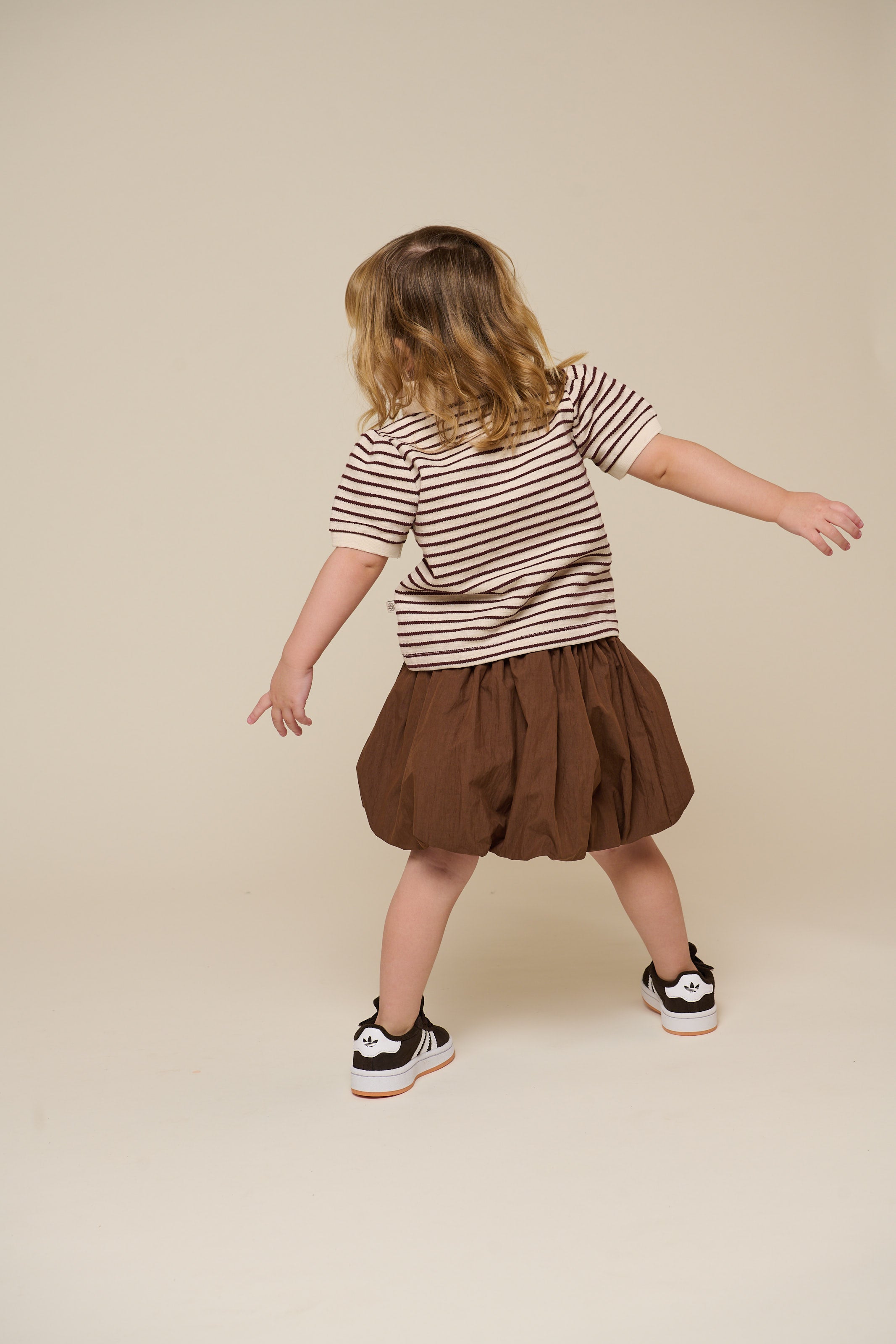 Gestreiftes Jersey-Poloshirt - Kids - Brown | 101004 Emmie