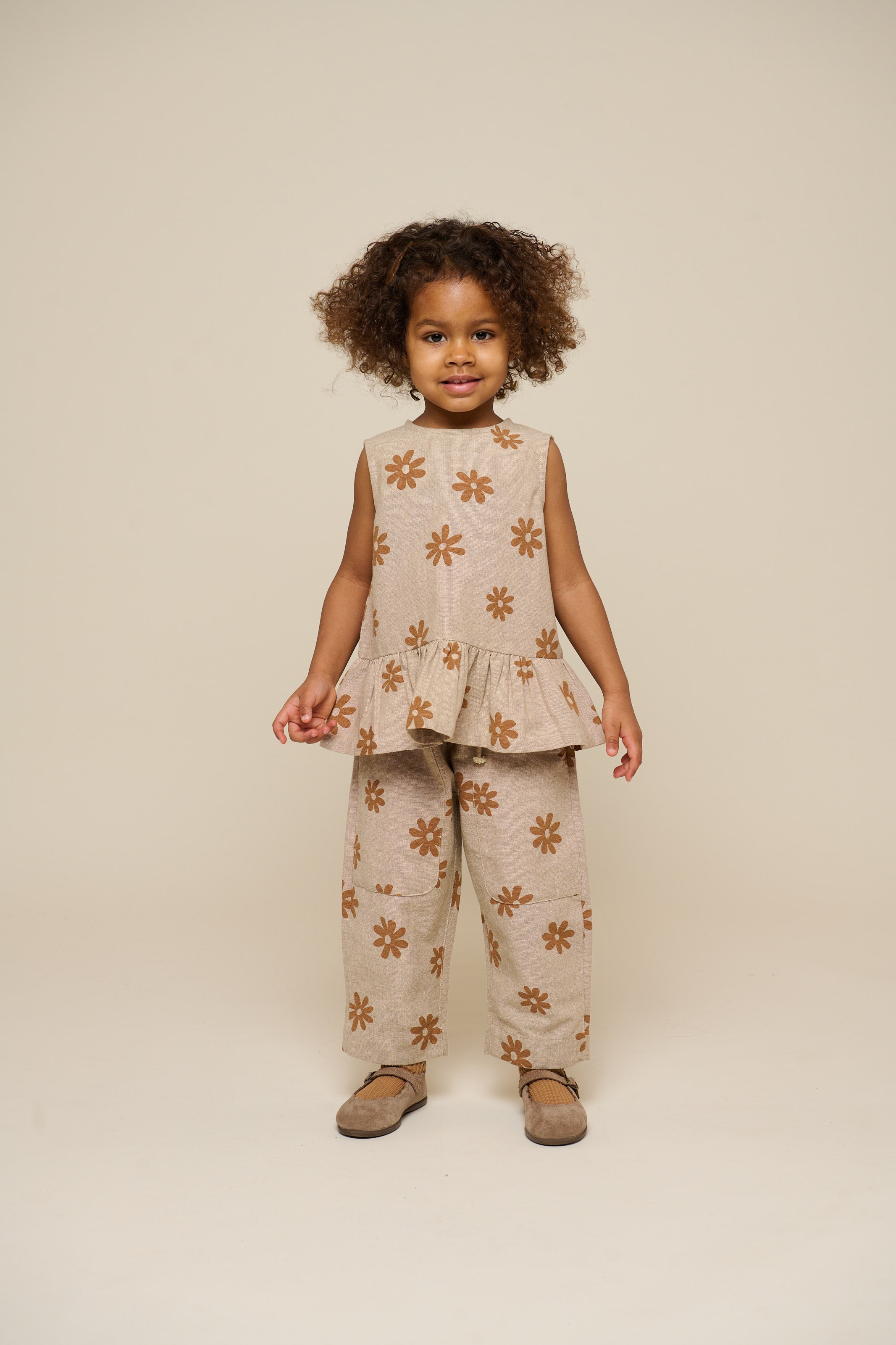Bedrucktes Baumwolltop - Kids - Sand | 101205 Molly
