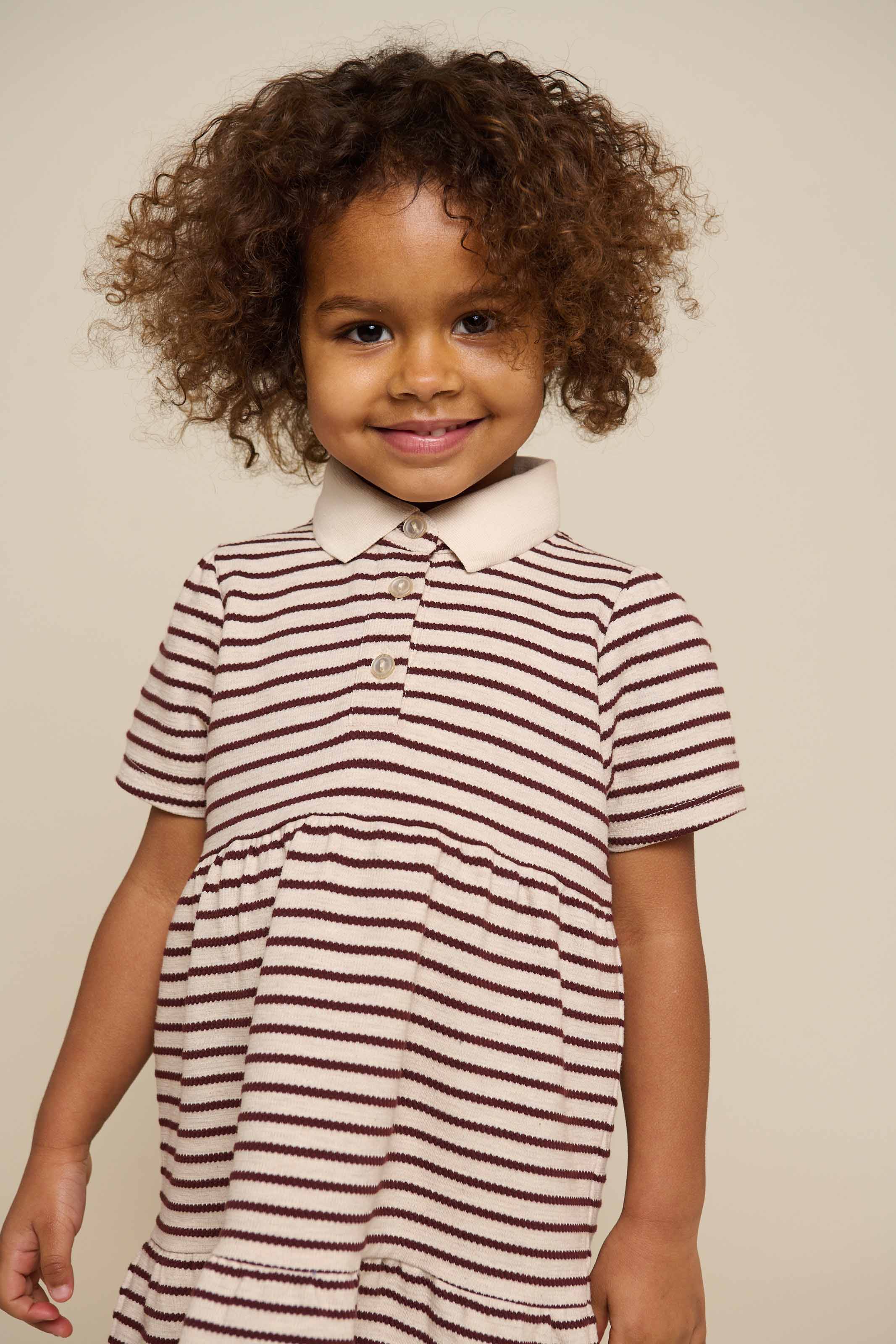 Gestreiftes Jersey-Kleid - Kids - Brown | 101010 Emmie