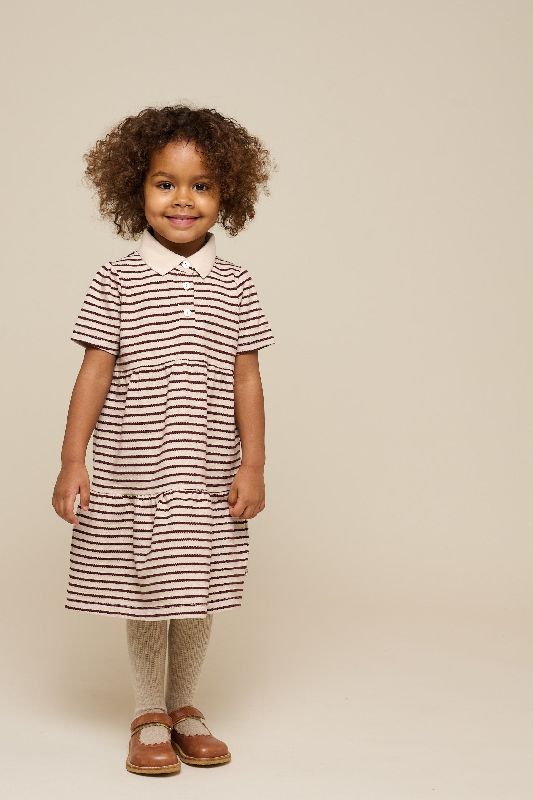 Gestreiftes Jersey-Kleid - Kids - Brown | 101010 Emmie