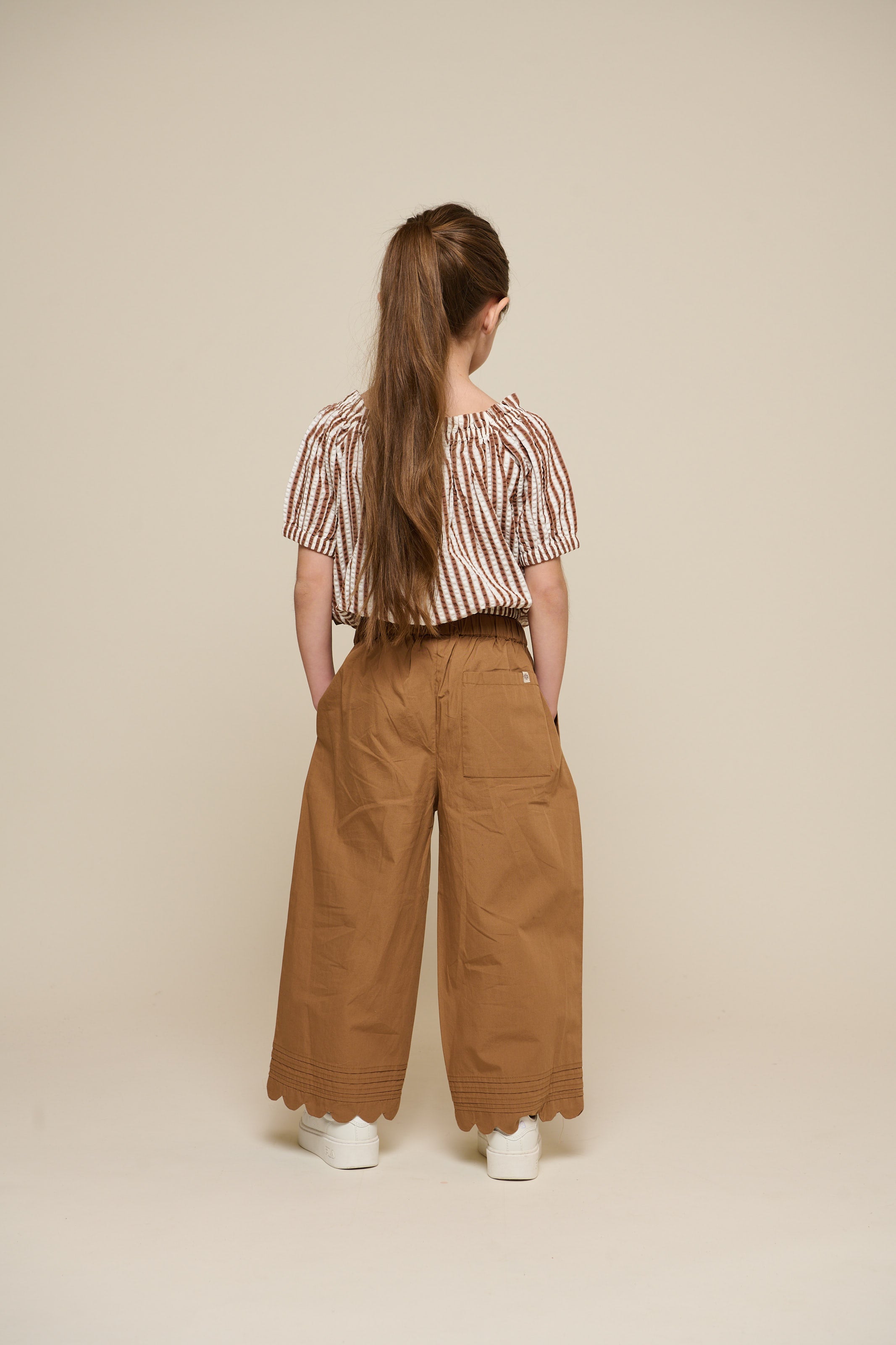 Gestreiftes Seersucker-Top - Tween - Brown | 101192 Nadia