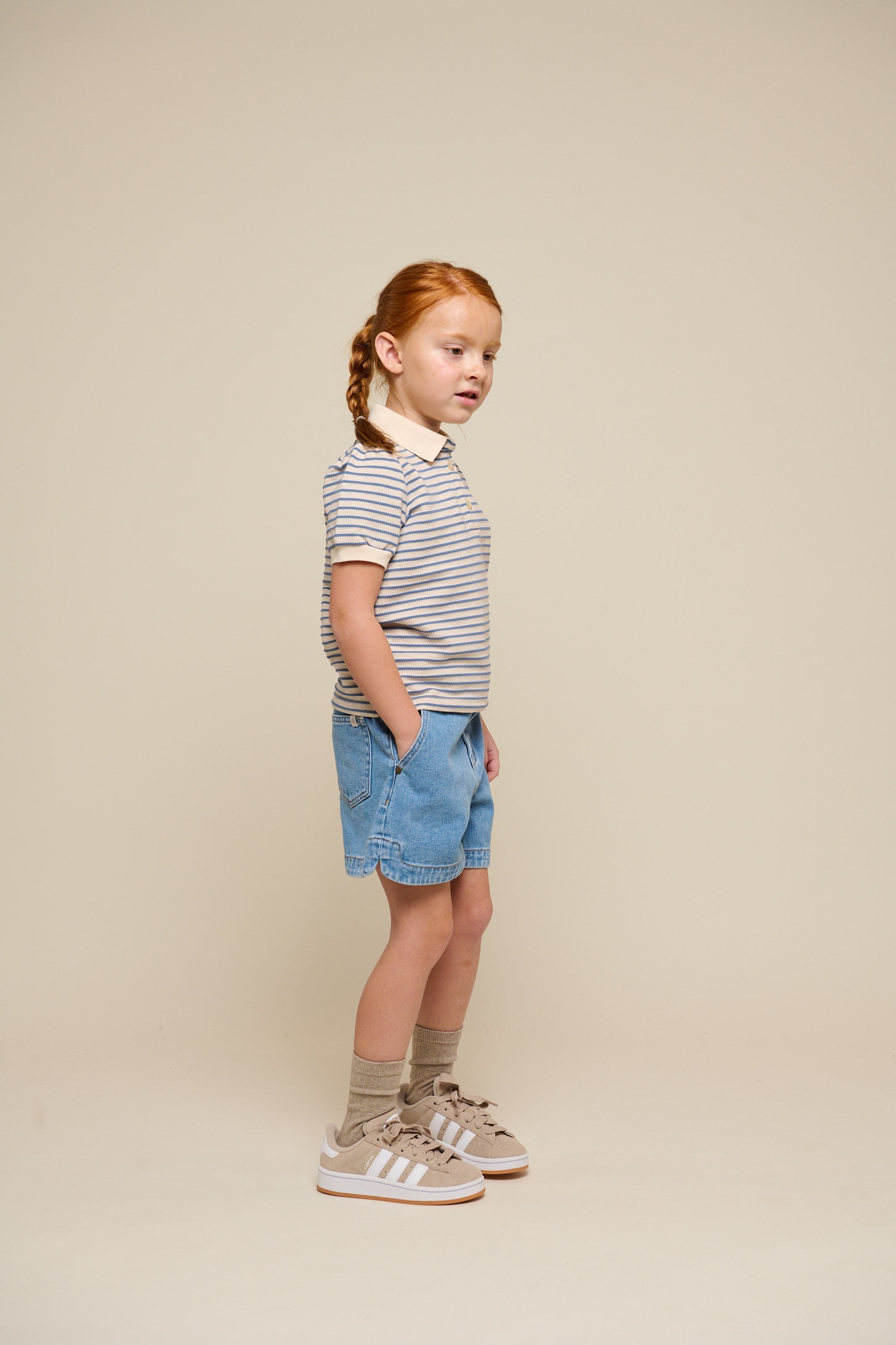 Gestreiftes Jersey-Poloshirt - Tween - Blue | 101007 Emmie