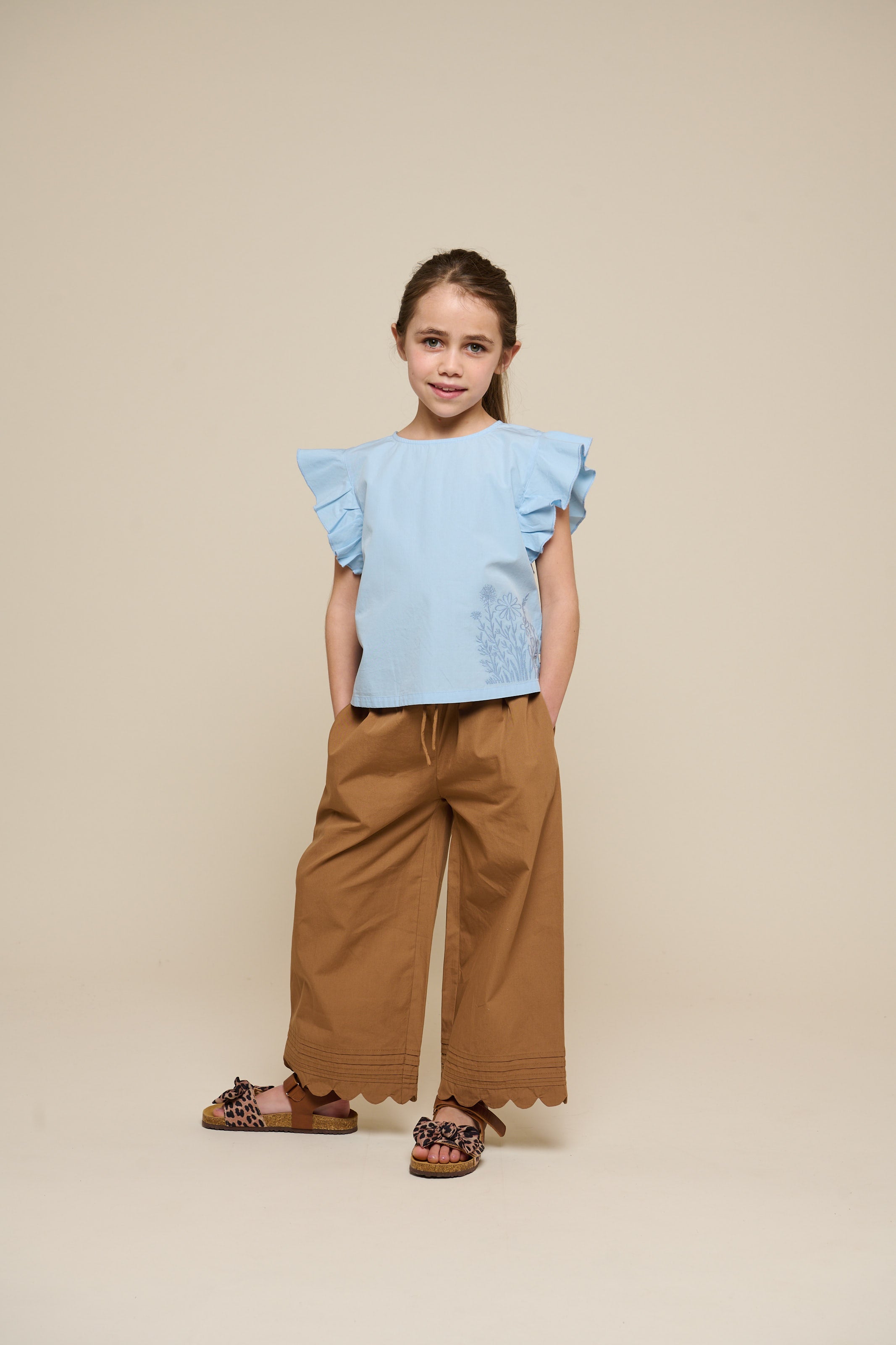 Popelinebluse mit Stickerei - Tween - Powder Blue | 101073 Barbara