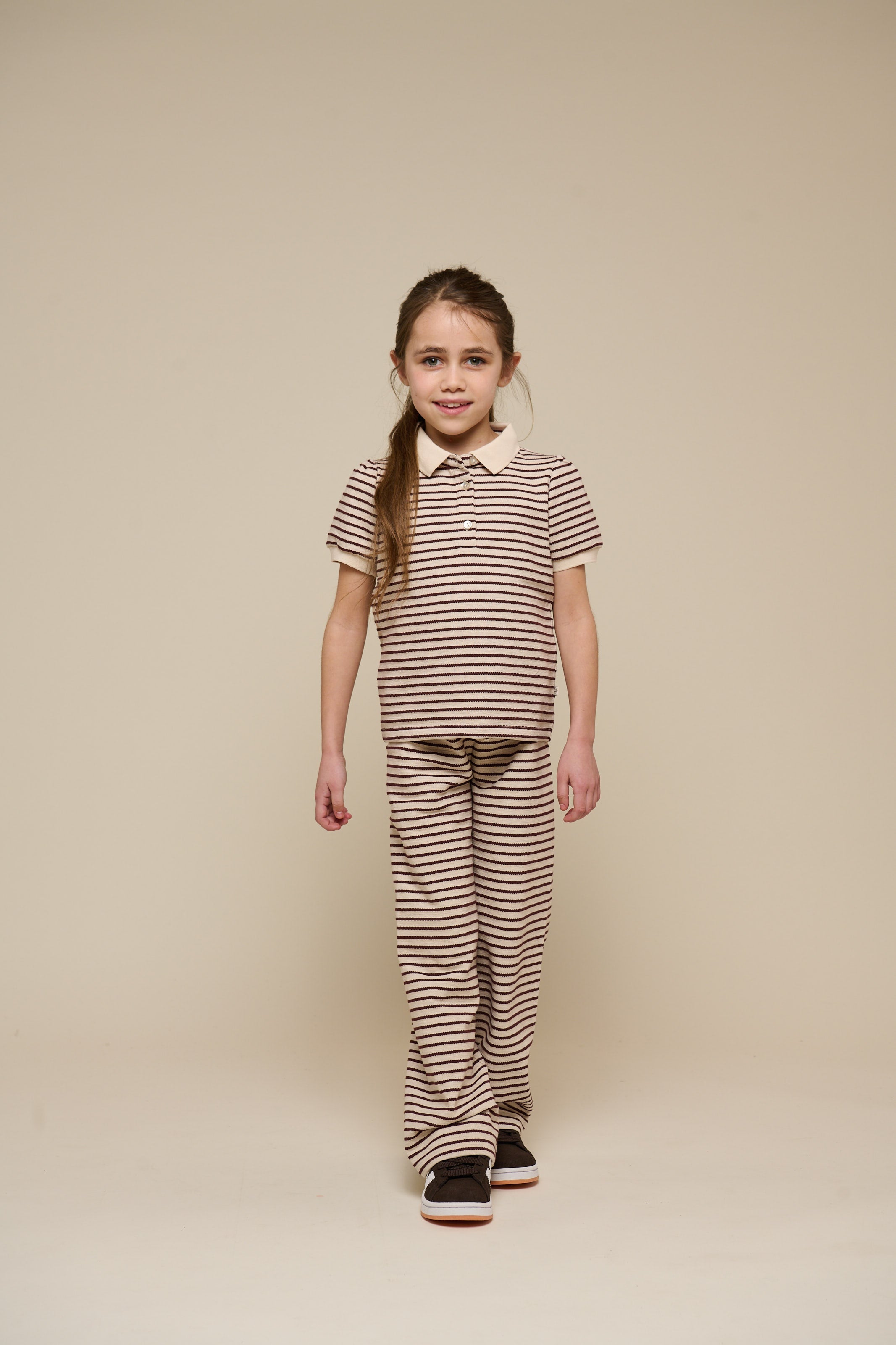 Gestreiftes Jersey-Poloshirt - Tween - Brown | 101005 Emmie