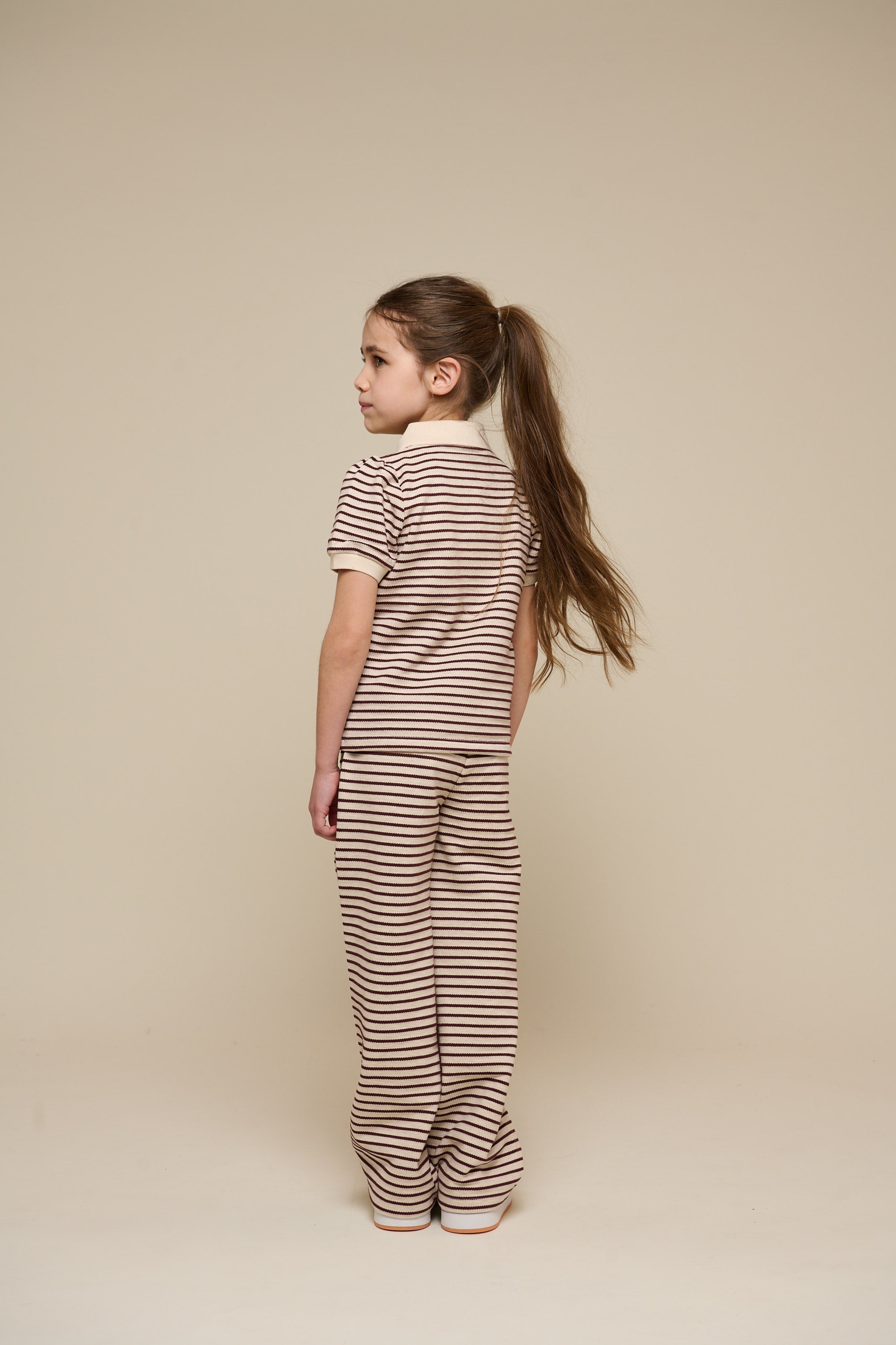 Gestreiftes Jersey-Poloshirt - Tween - Brown | 101005 Emmie